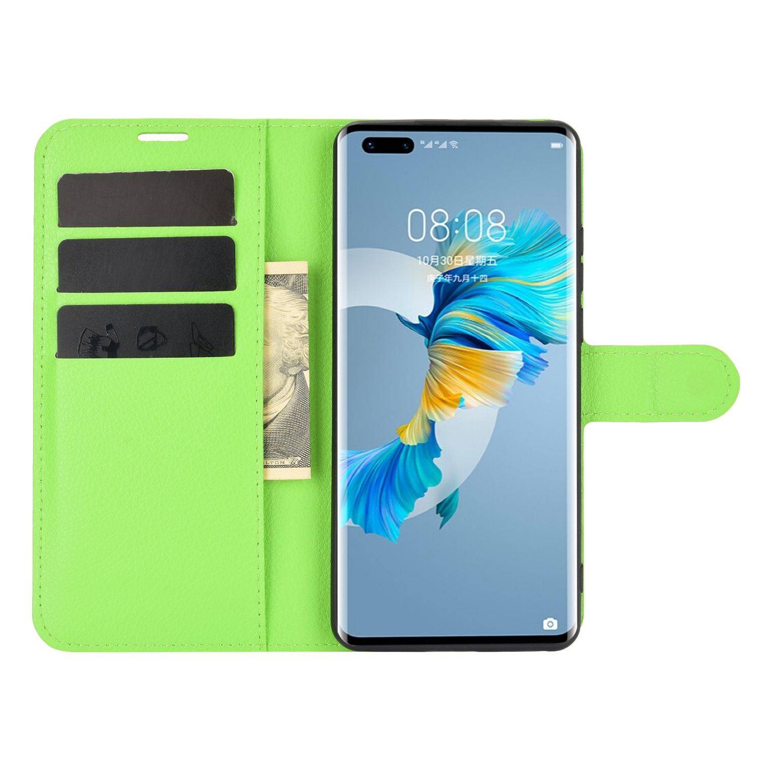 Huawei Mate 40 Pro Handyhülle Bookcover Grün