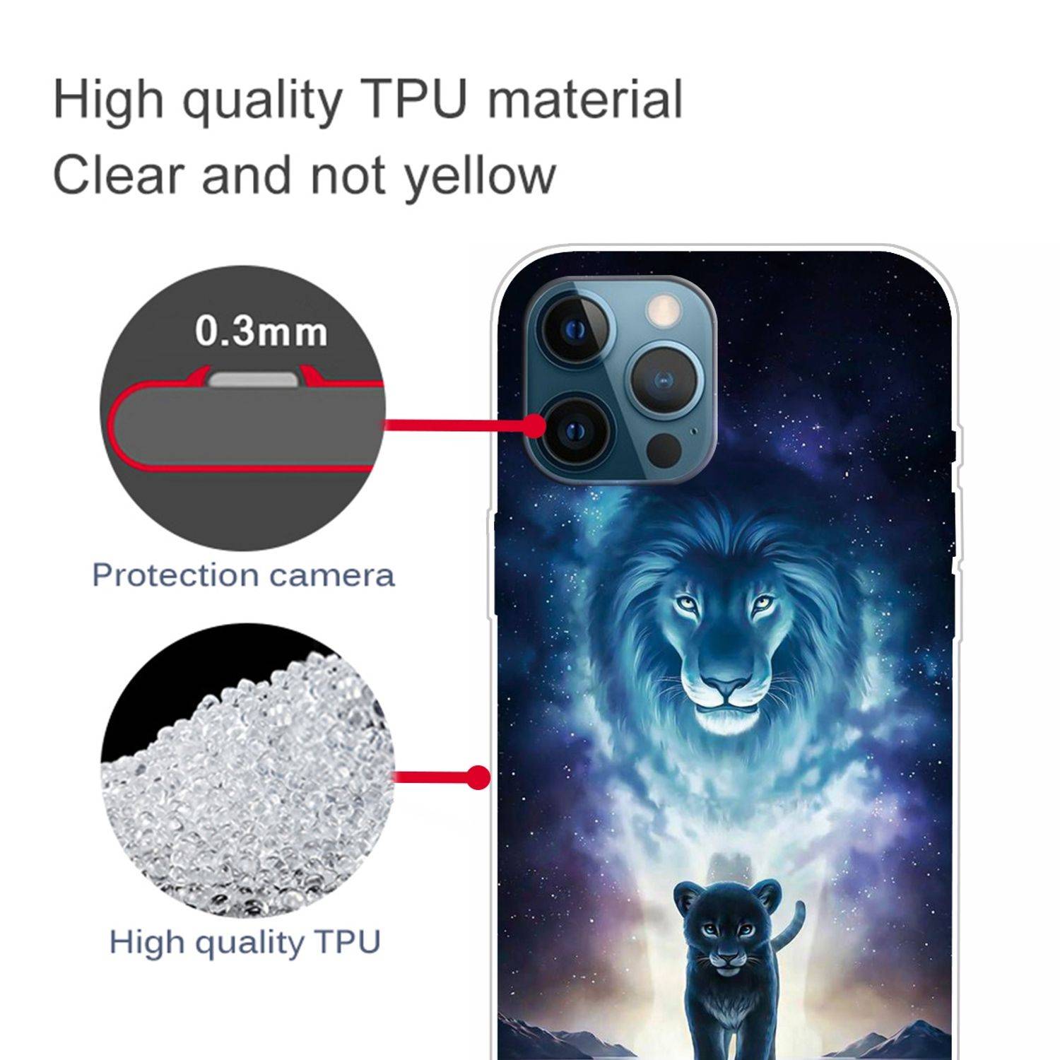 Apple iPhone 13 Pro Max Handyhülle Backcover Transparent