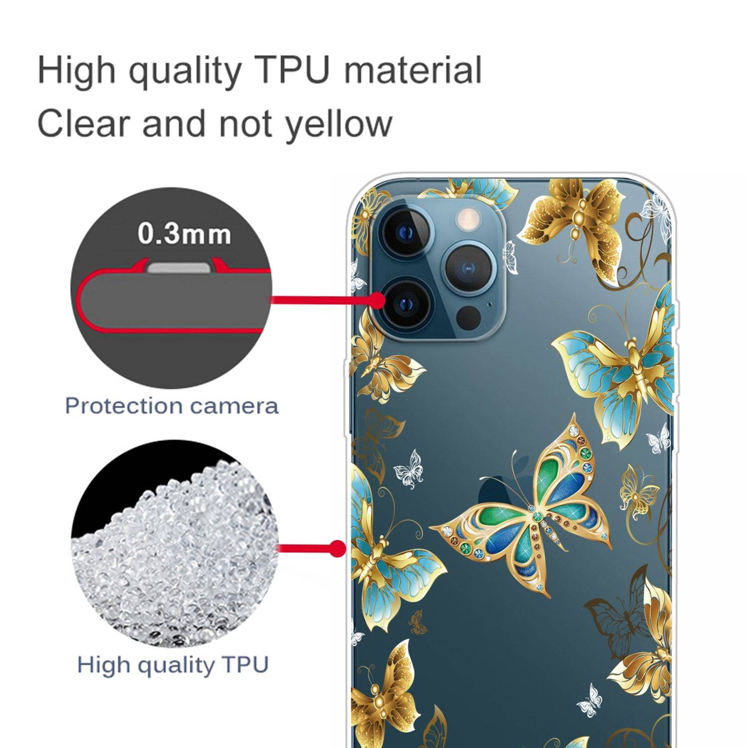 Apple iPhone 13 Pro Handyhülle Backcover Transparent