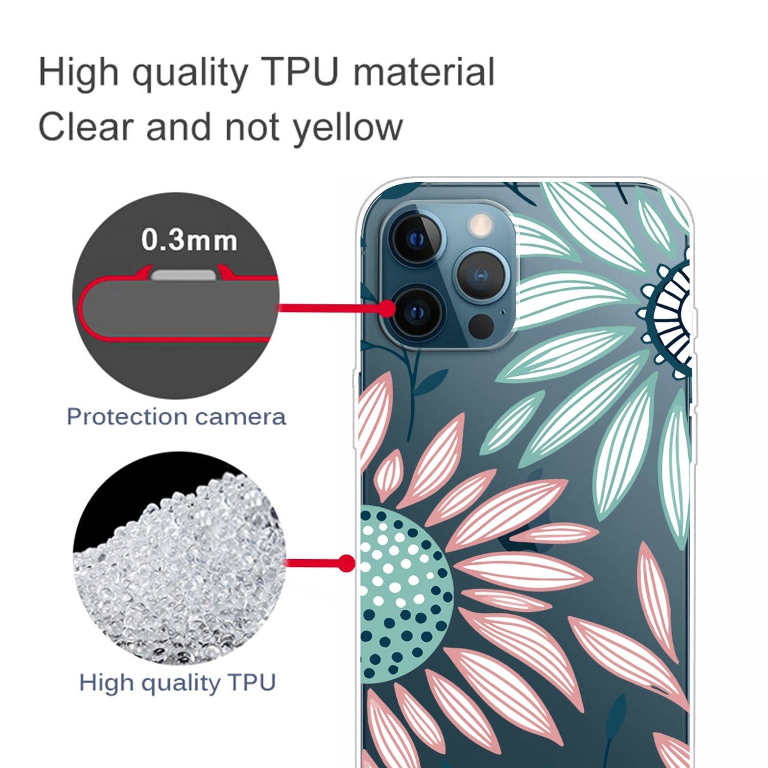 Apple iPhone 13 Pro Max Handyhülle Backcover Transparent