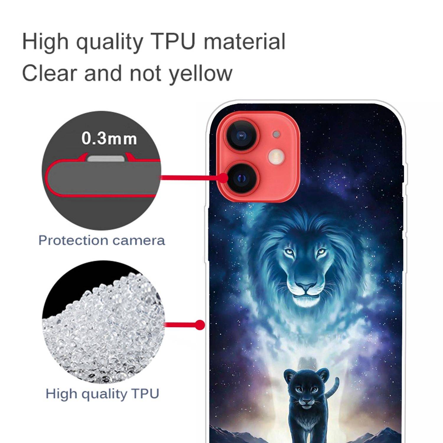 Hülle kompatibel mit Apple iPhone 13 Kunststoff Soft Handyhülle - Handy Case Transparent