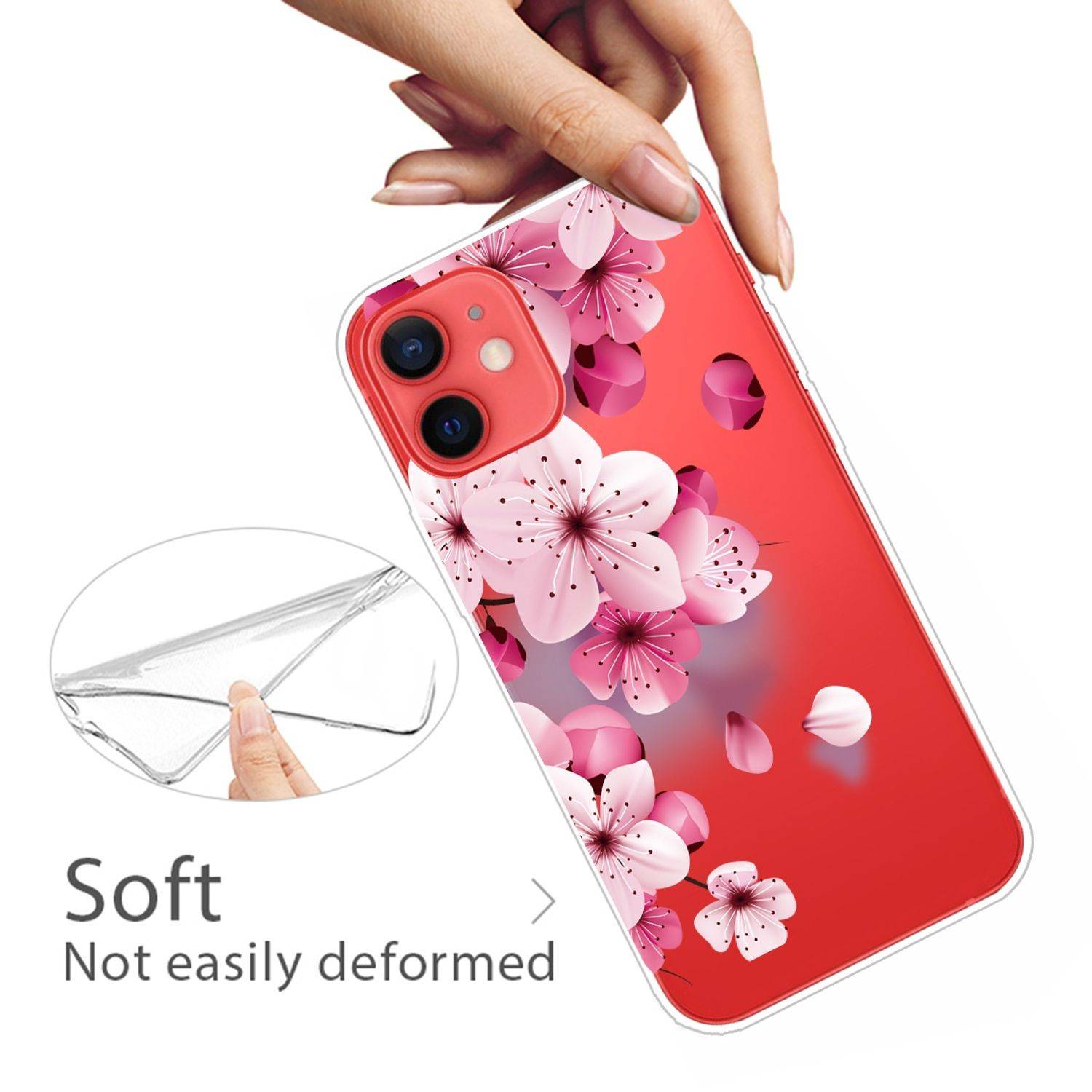 Hülle kompatibel mit Apple iPhone 13 Kunststoff Soft Handyhülle - Handy Case Transparent