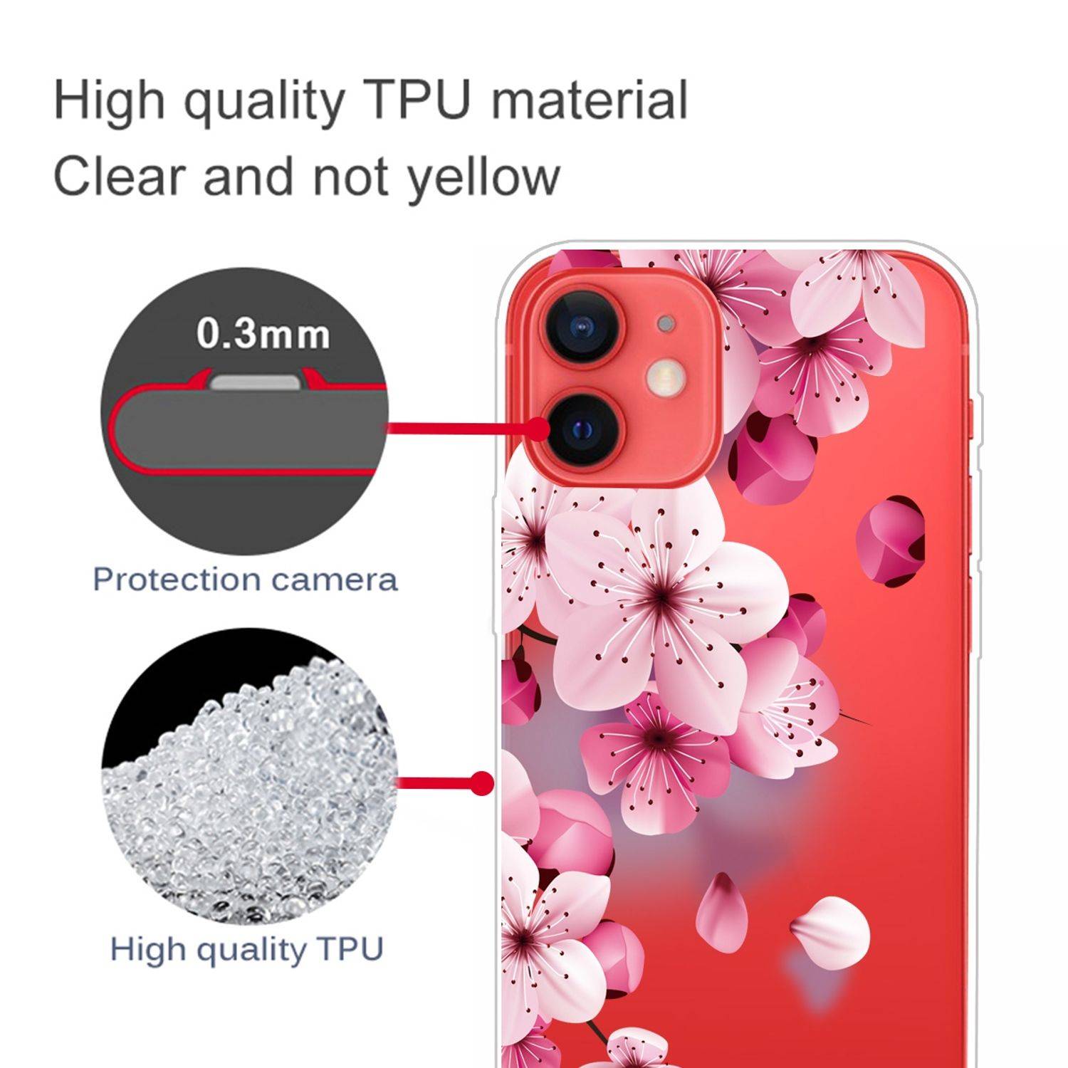 Hülle kompatibel mit Apple iPhone 13 Kunststoff Soft Handyhülle - Handy Case Transparent