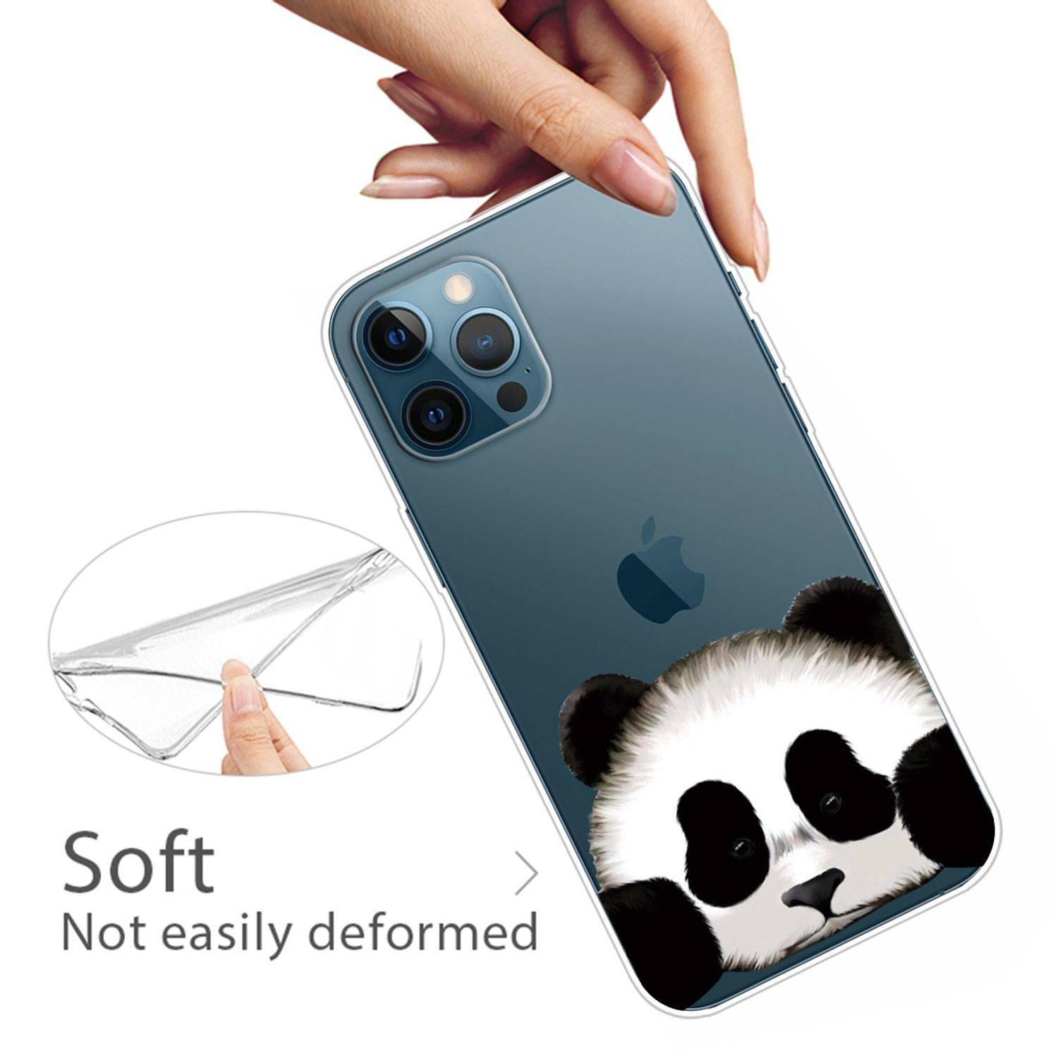 Hülle kompatibel mit Apple iPhone 13 Pro Kunststoff Soft Handyhülle - Handy Case Transparent