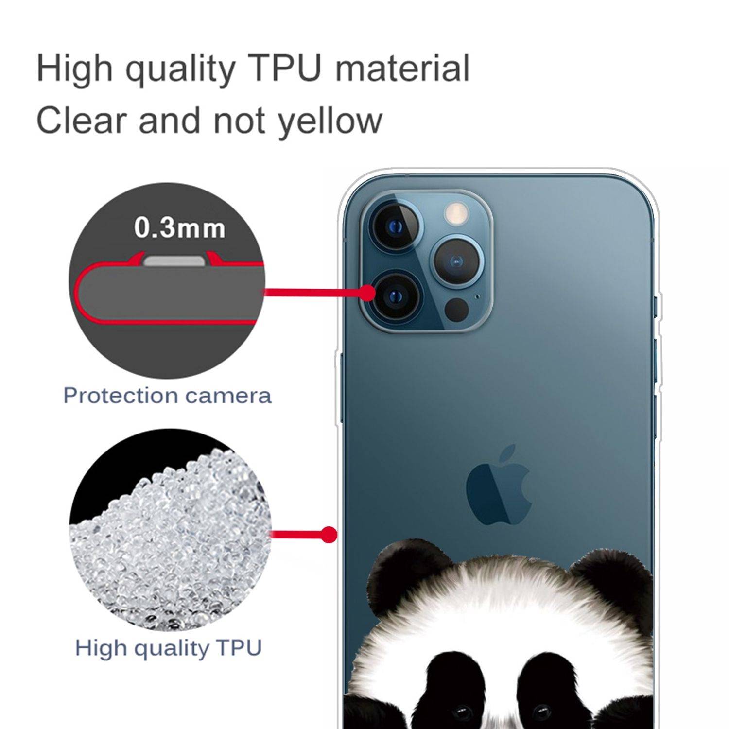 Hülle kompatibel mit Apple iPhone 13 Pro Kunststoff Soft Handyhülle - Handy Case Transparent