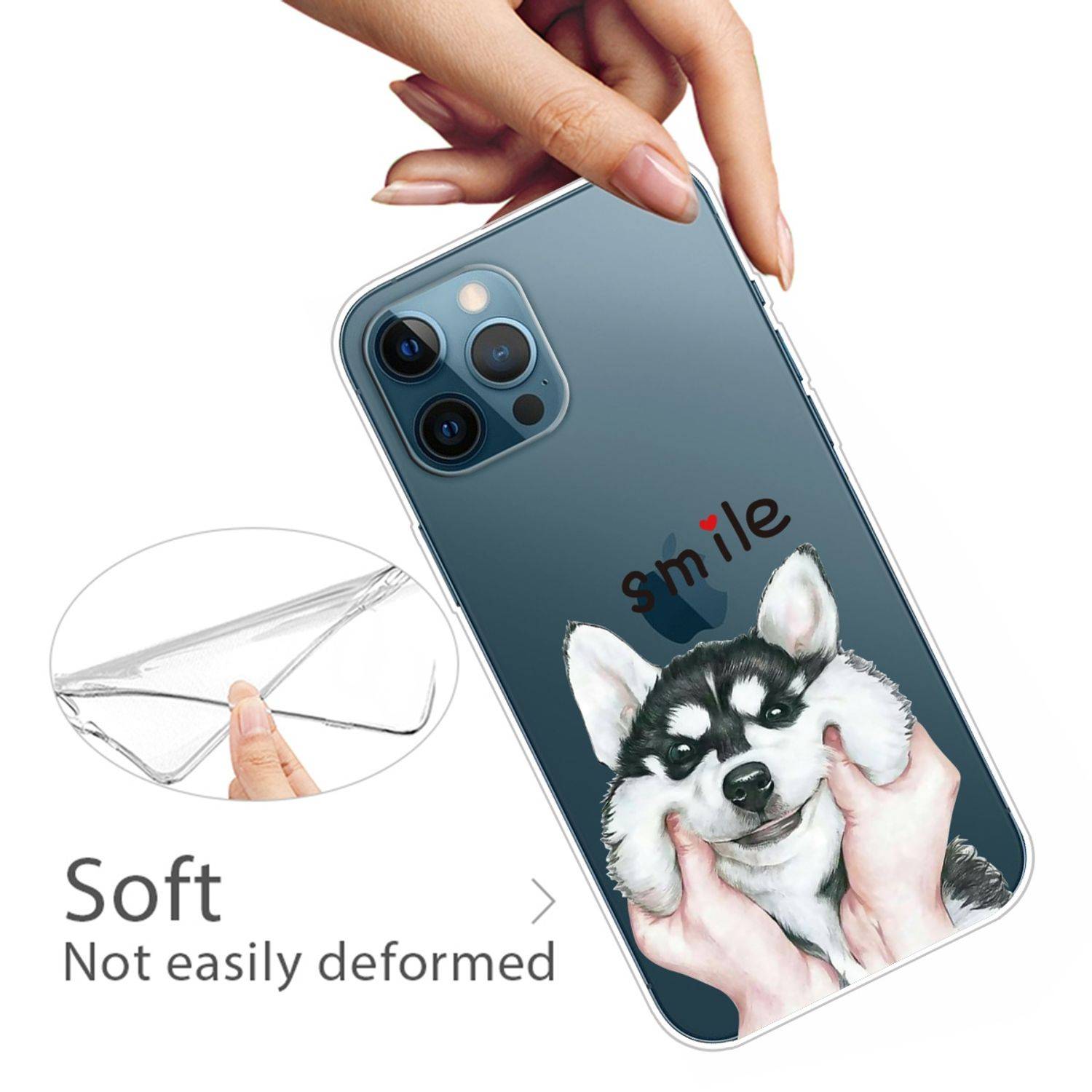 Hülle kompatibel mit Apple iPhone 13 Pro Kunststoff Soft Handyhülle - Handy Case Transparent