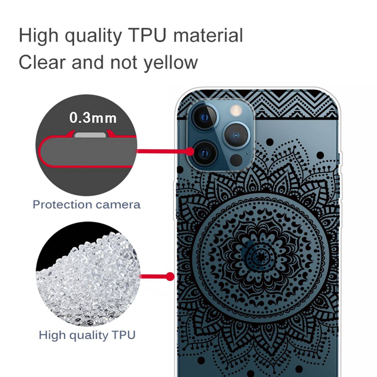 Apple iPhone 13 Pro Handyhülle Backcover Transparent