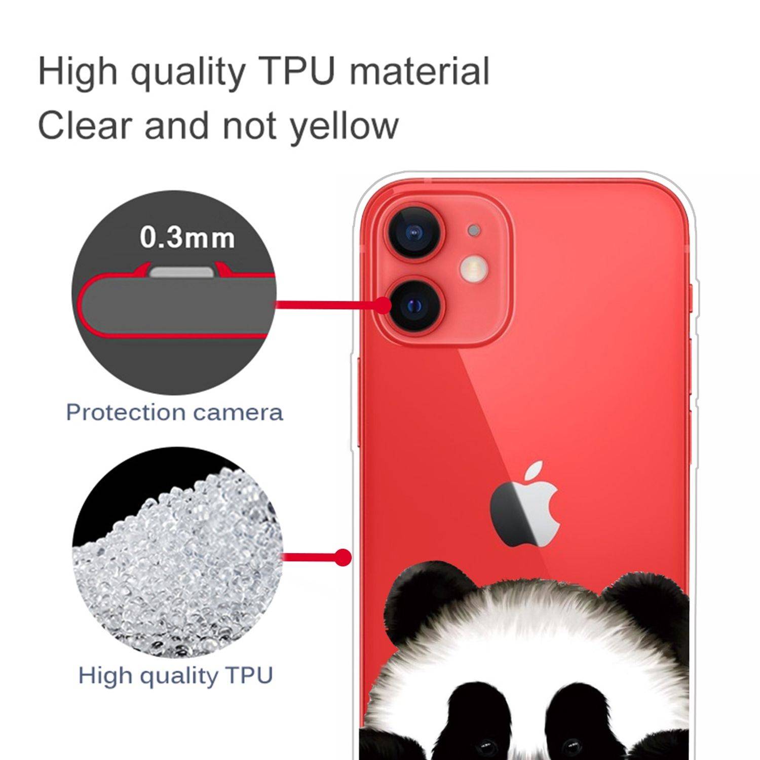 Hülle kompatibel mit Apple iPhone 13 Kunststoff Soft Handyhülle - Handy Case Transparent
