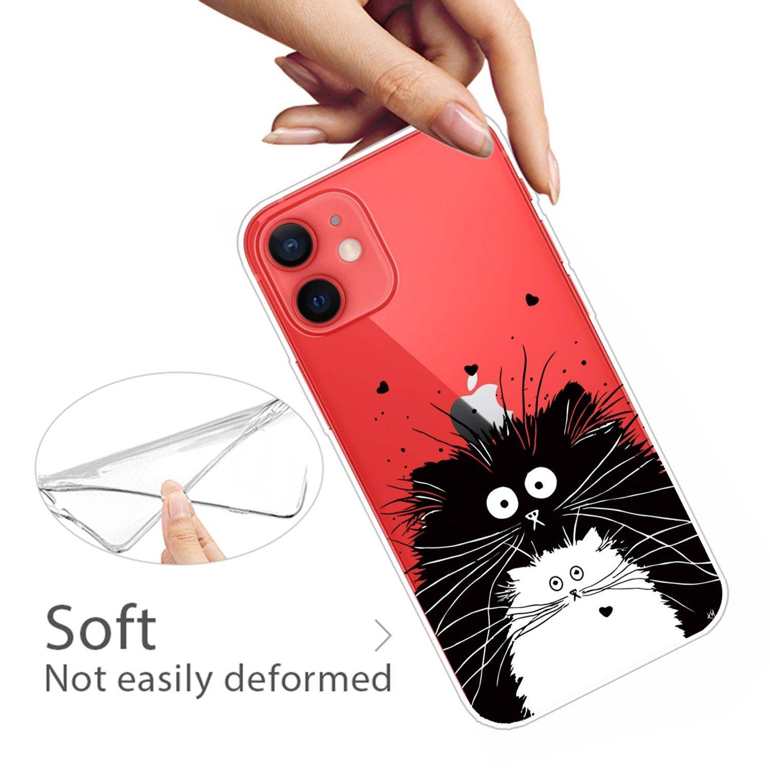 Hülle kompatibel mit Apple iPhone 13 Kunststoff Soft Handyhülle - Handy Case Transparent