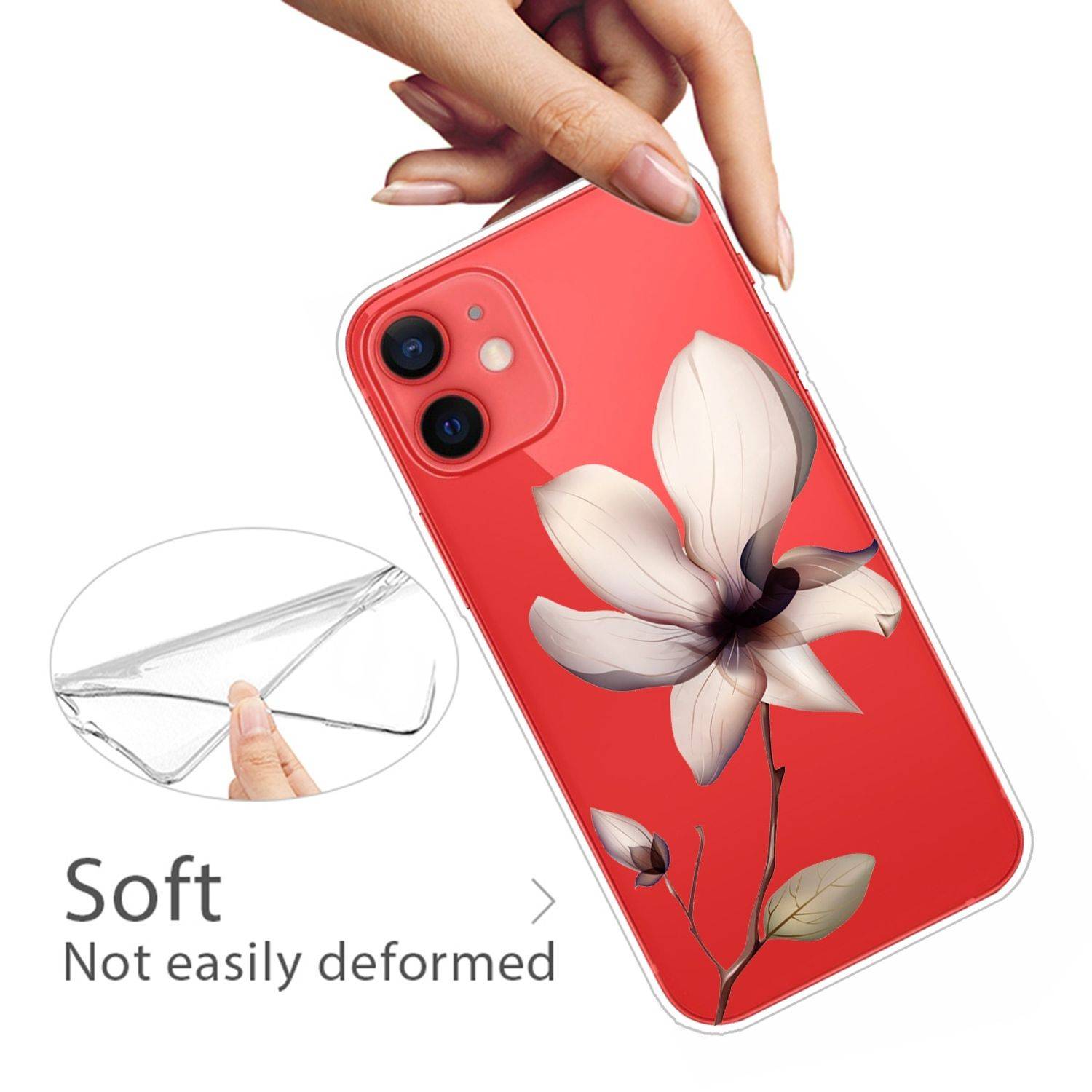 Hülle kompatibel mit Apple iPhone 13 Kunststoff Soft Handyhülle - Handy Case Transparent