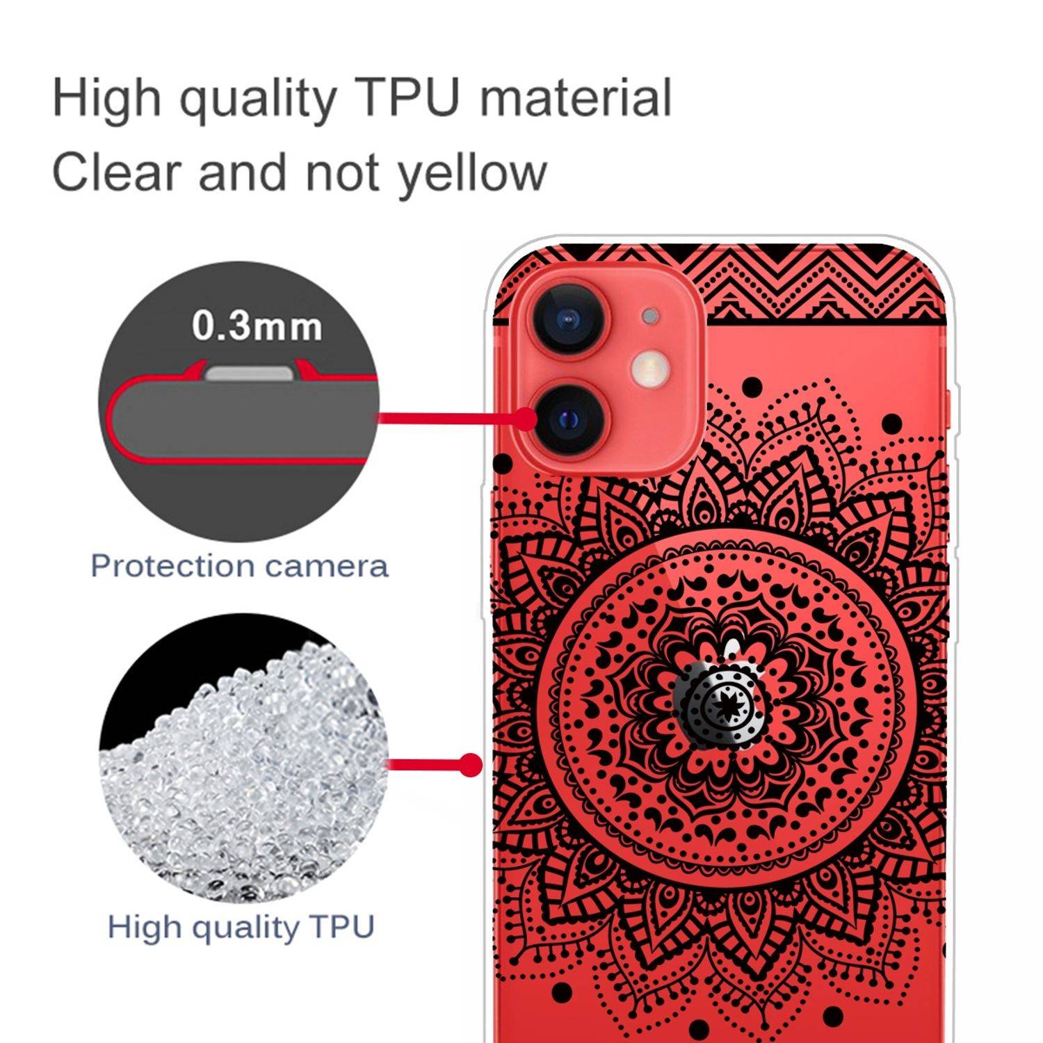 Hülle kompatibel mit Apple iPhone 13 Kunststoff Soft Handyhülle - Handy Case Transparent