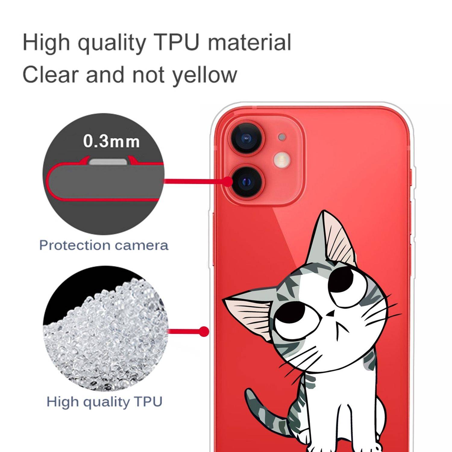 Hülle kompatibel mit Apple iPhone 13 Kunststoff Soft Handyhülle - Handy Case Transparent