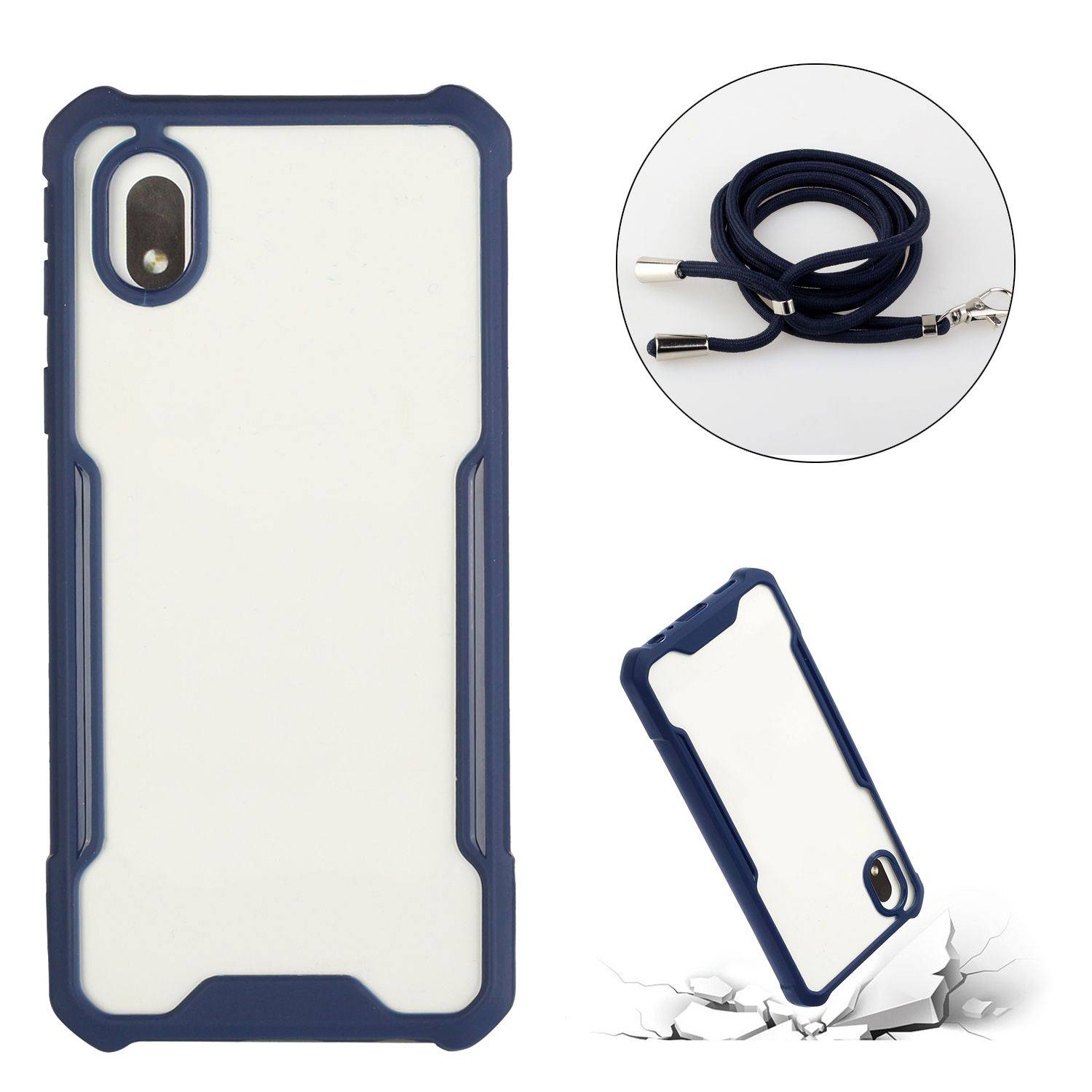 Samsung Galaxy A01 Core Handyhülle Bookcover Blau