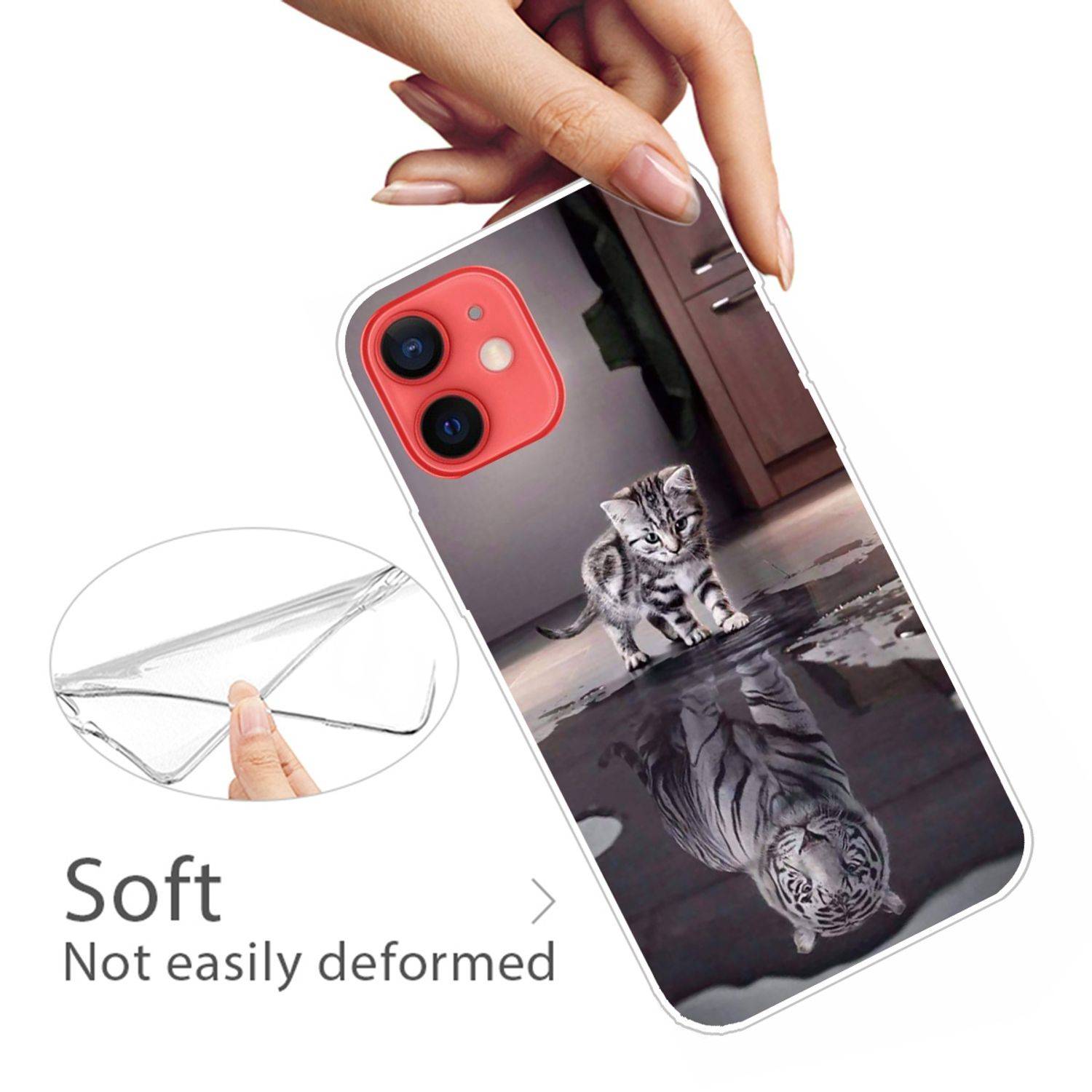 Hülle kompatibel mit Apple iPhone 13 mini Kunststoff Soft Handyhülle - Handy Case Transparent