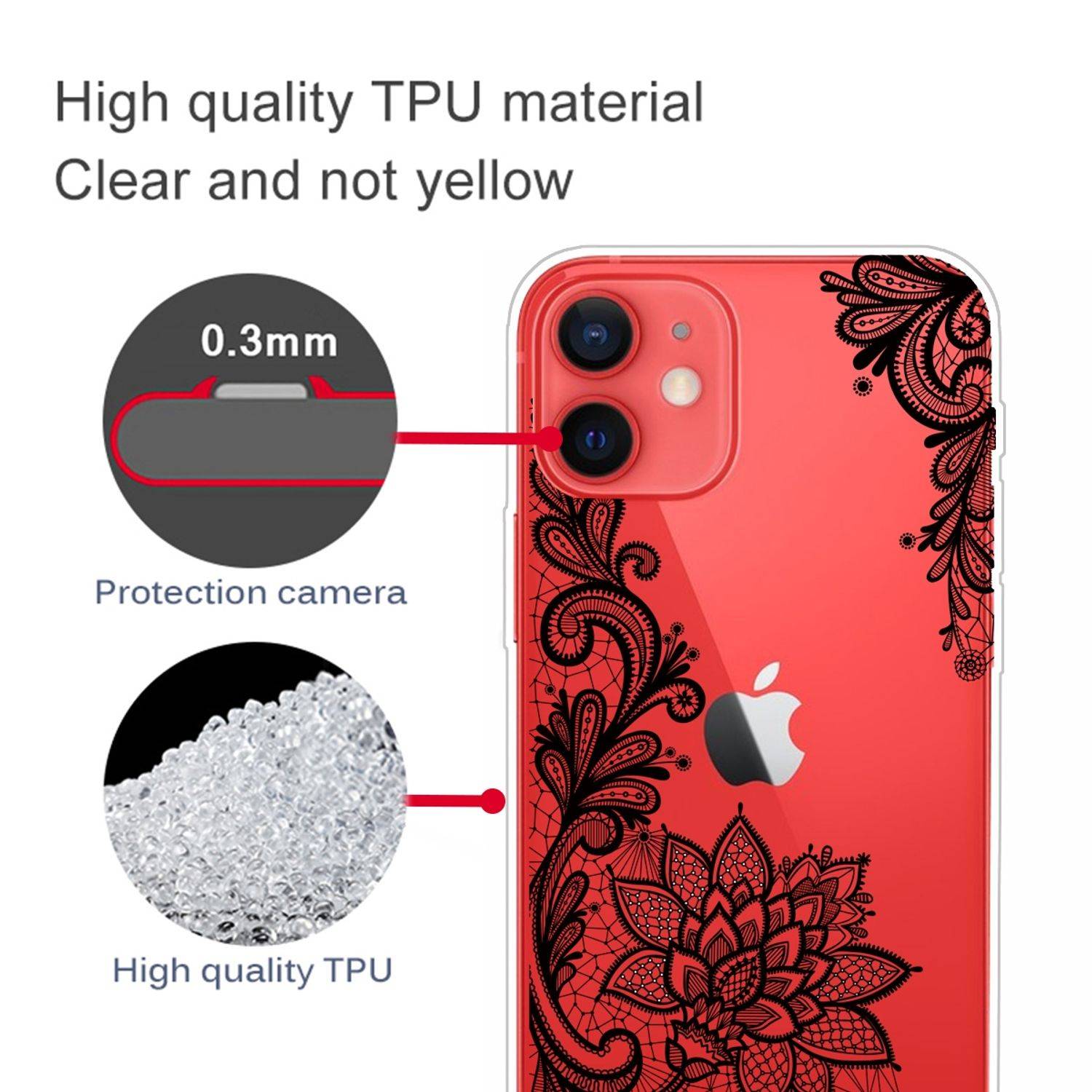 Apple iPhone 13 mini Handyhülle Backcover Transparent