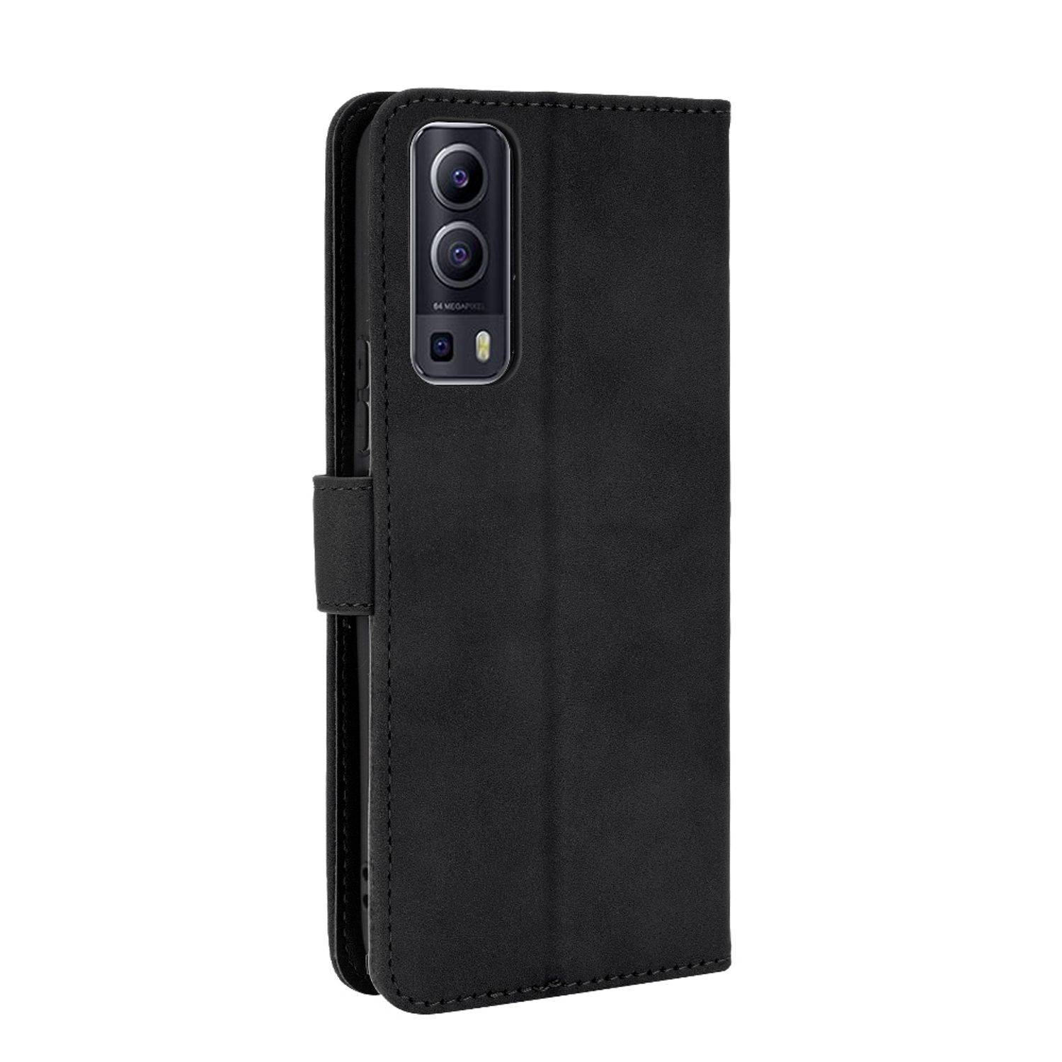 Vivo Y72 5G Handyhülle Bookcover Schwarz