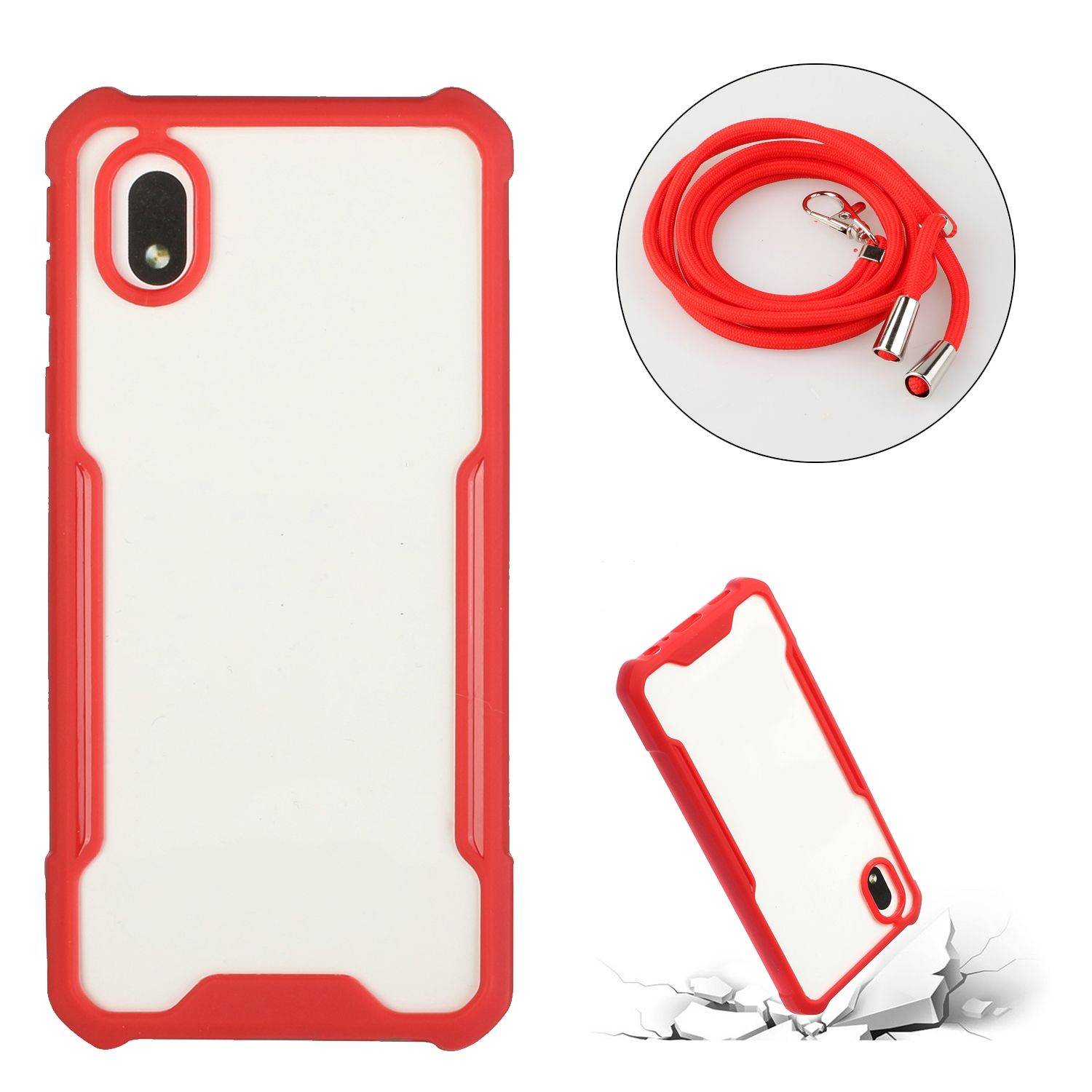Samsung Galaxy A01 Core Handyhülle Bookcover Rot