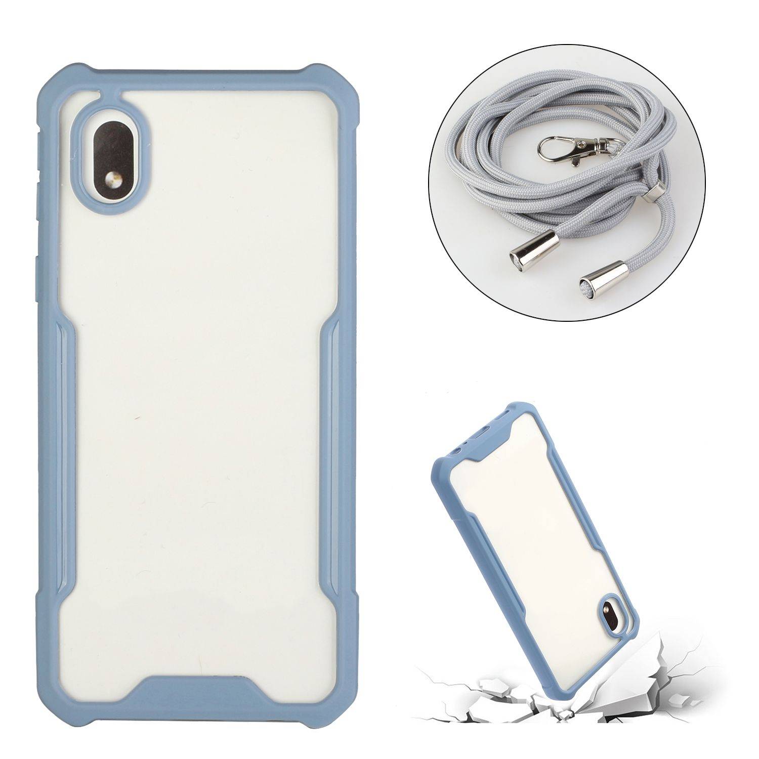 Samsung Galaxy A01 Core Handyhülle Bookcover Grau