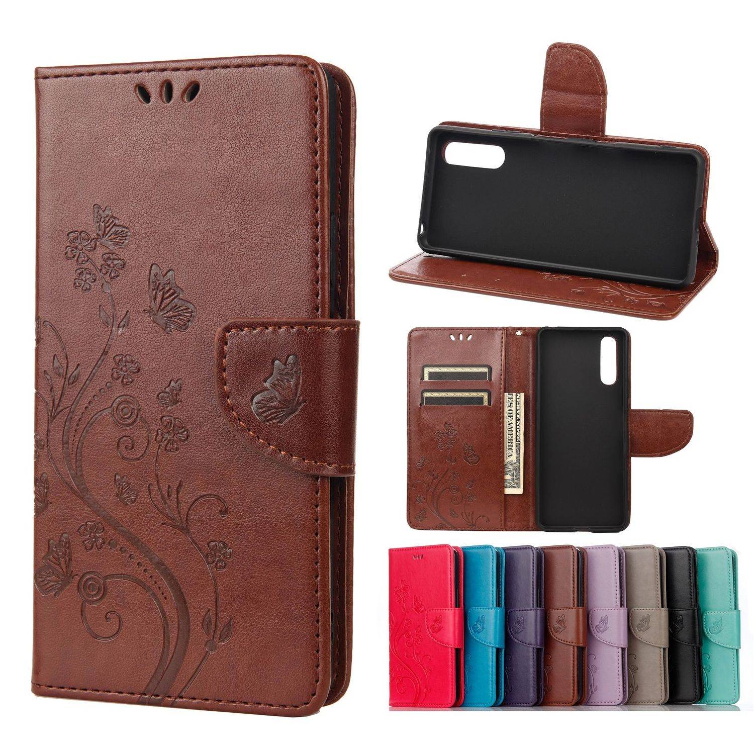 Sony Xperia 10 III Handyhülle Bookcover Braun