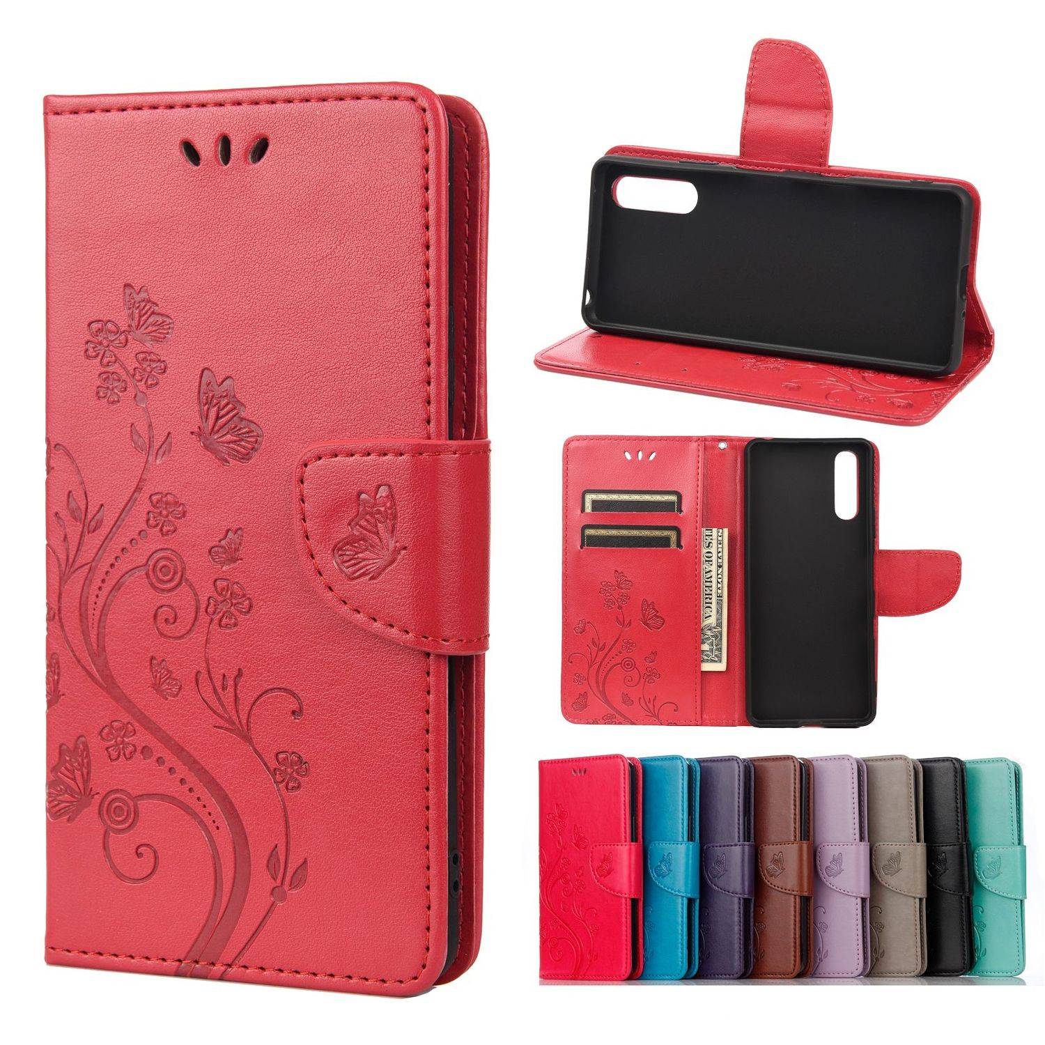 Sony Xperia 10 III Handyhülle Bookcover Rot