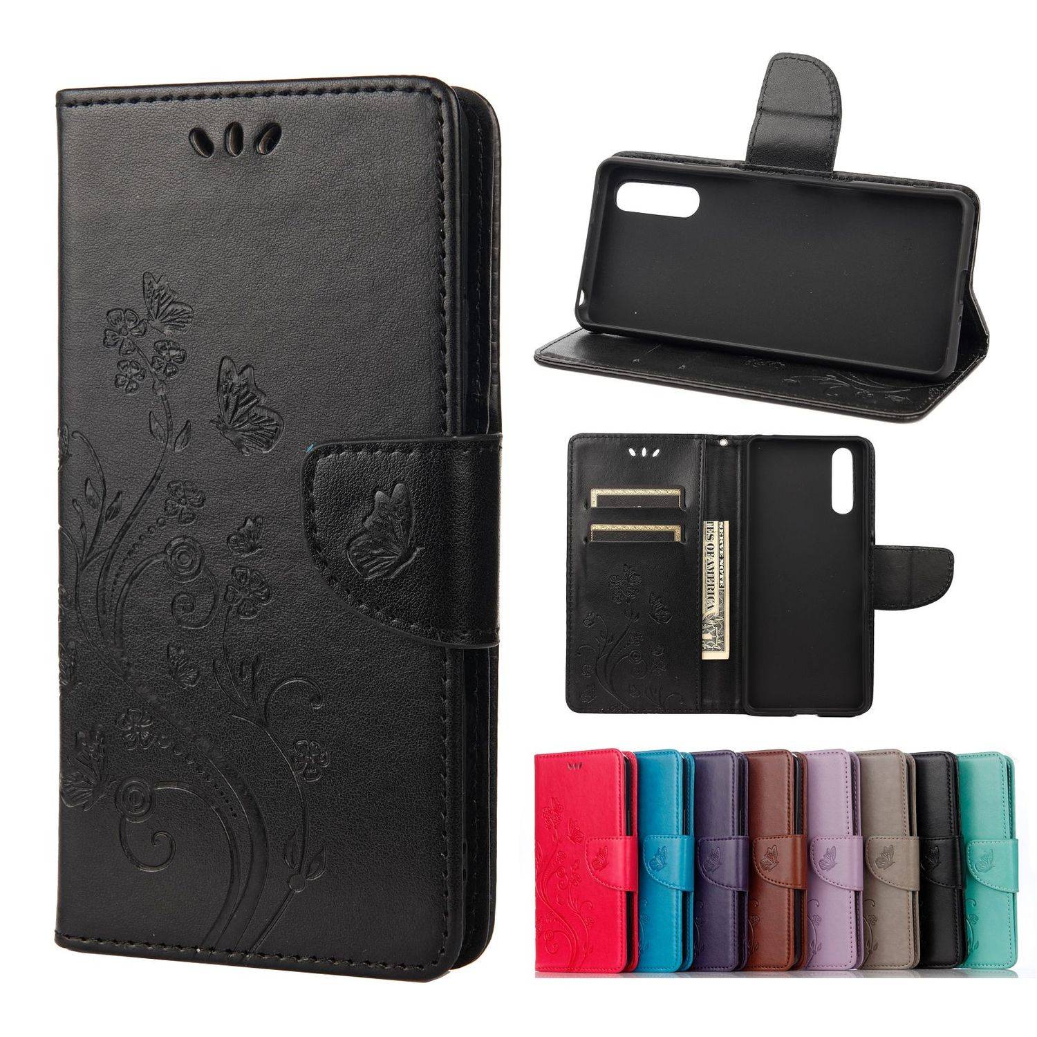 Sony Xperia 10 III Handyhülle Bookcover Schwarz