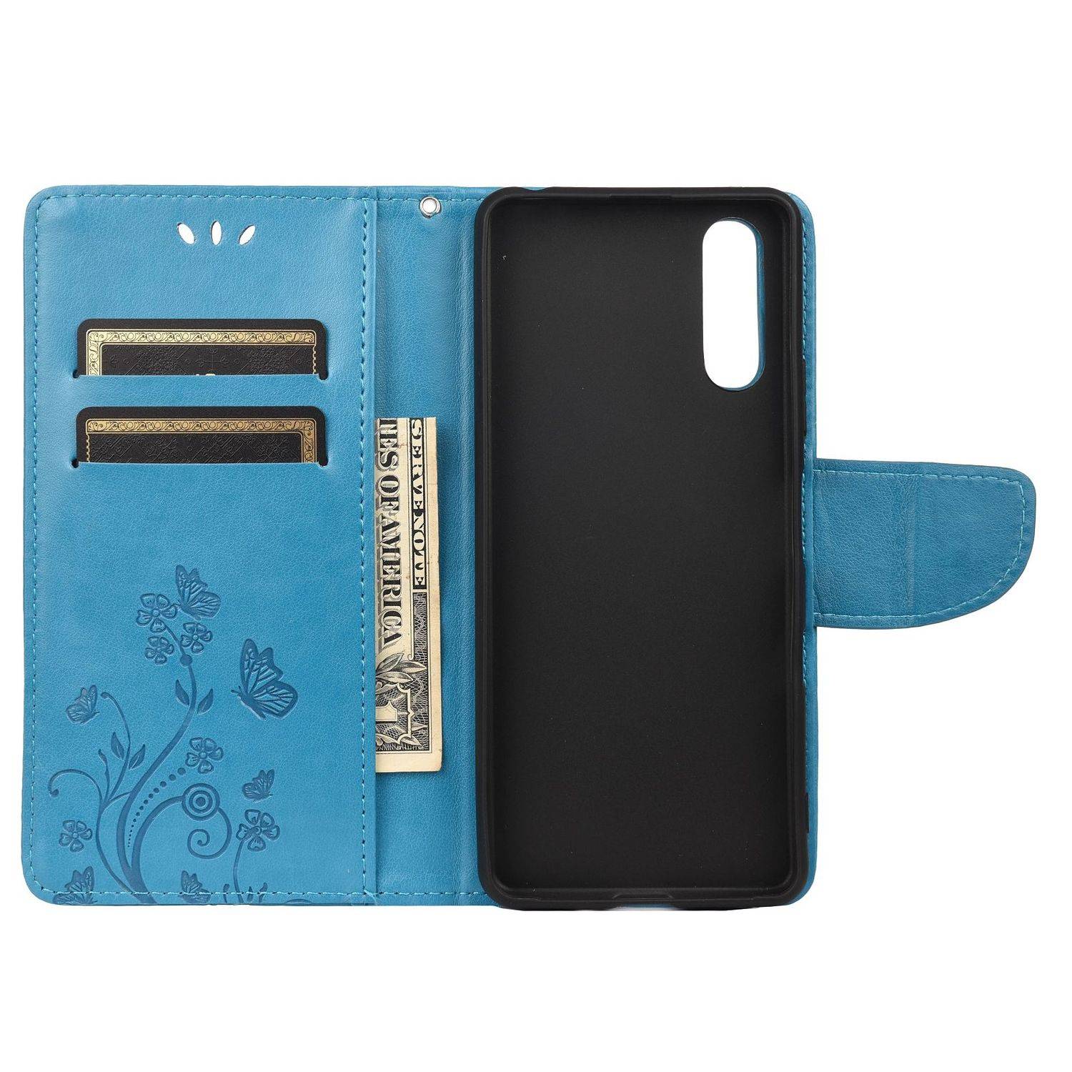 Hülle kompatibel mit Sony Xperia 10 III Kunstleder Handyhülle - Handy Case Blau