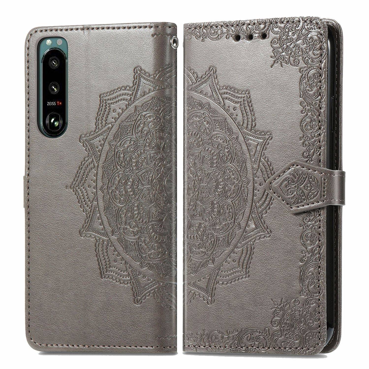 Sony Xperia 5 III Handyhülle Bookcover Grau