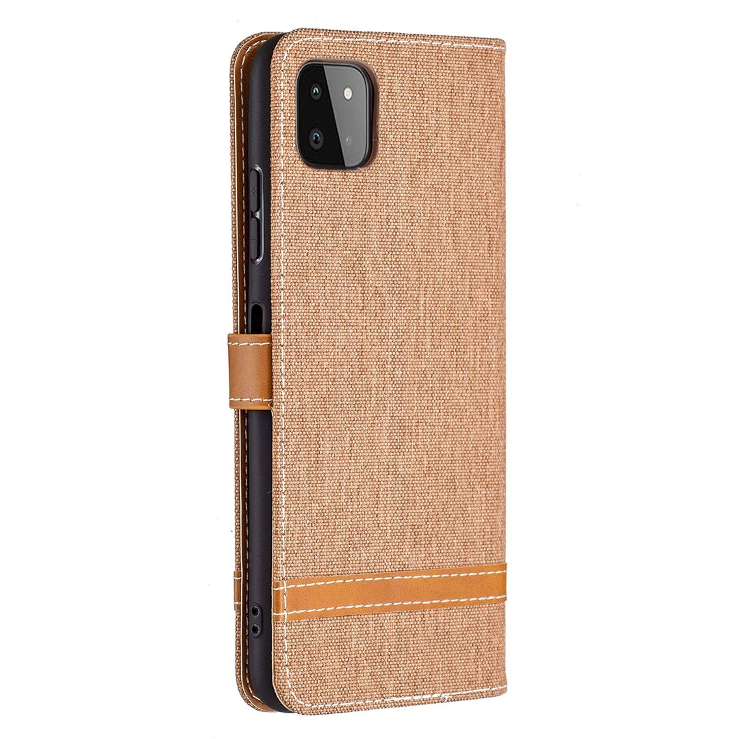 Samsung Galaxy A22 5G Handyhülle Bookcover Braun