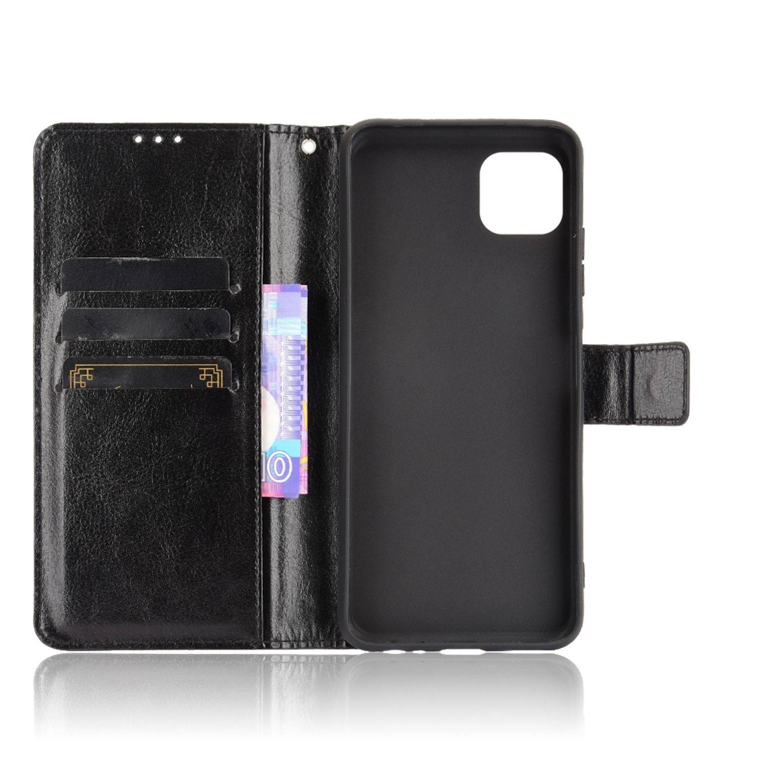 Samsung Galaxy A22 5G Handyhülle Bookcover Schwarz
