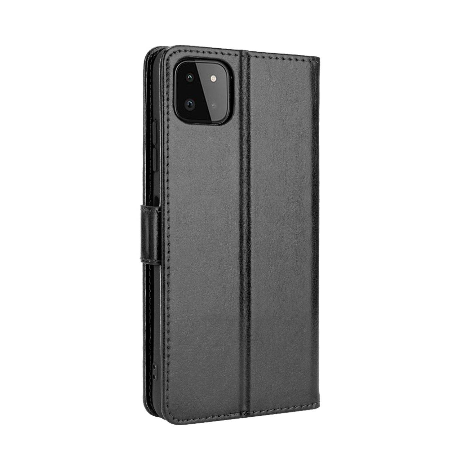 Samsung Galaxy A22 5G Handyhülle Bookcover Schwarz
