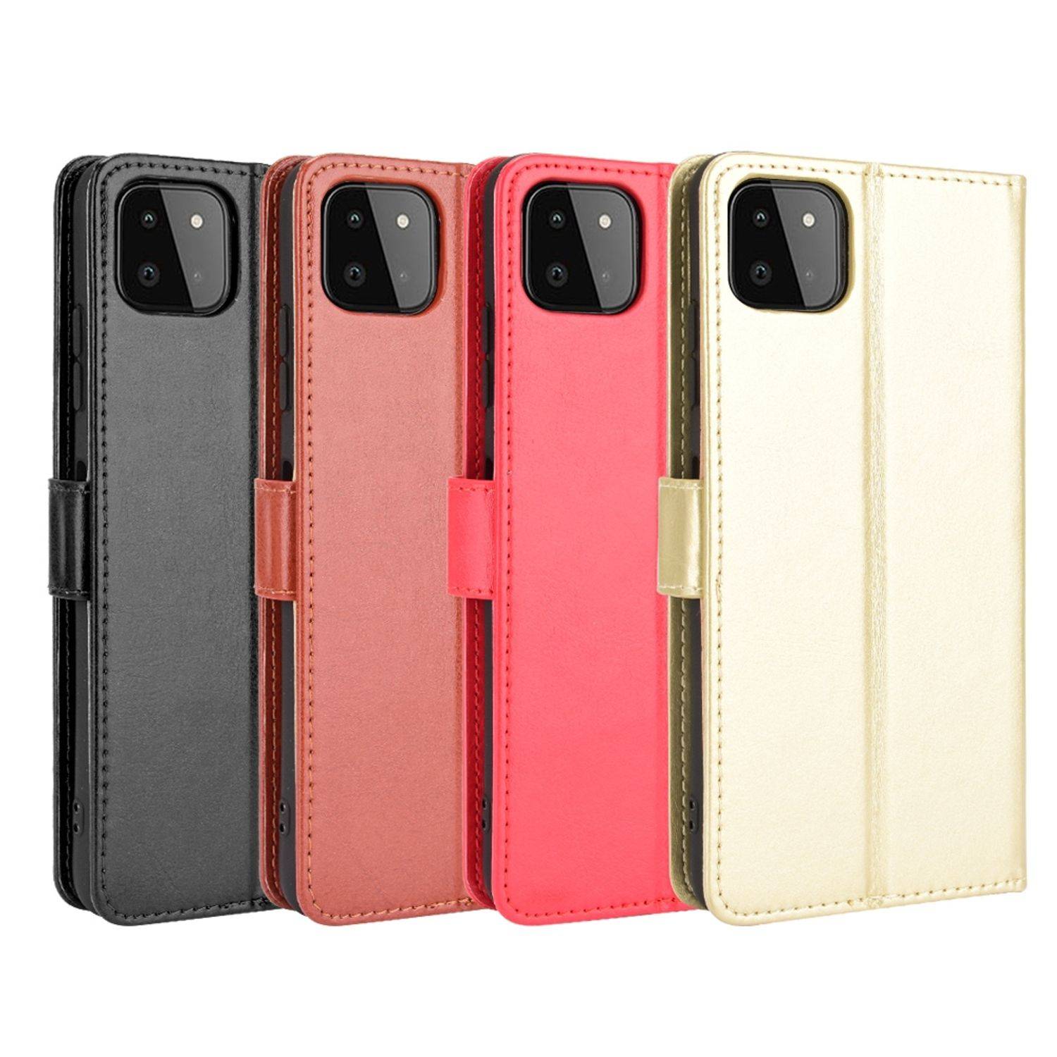 Samsung Galaxy A22 5G Handyhülle Bookcover Schwarz