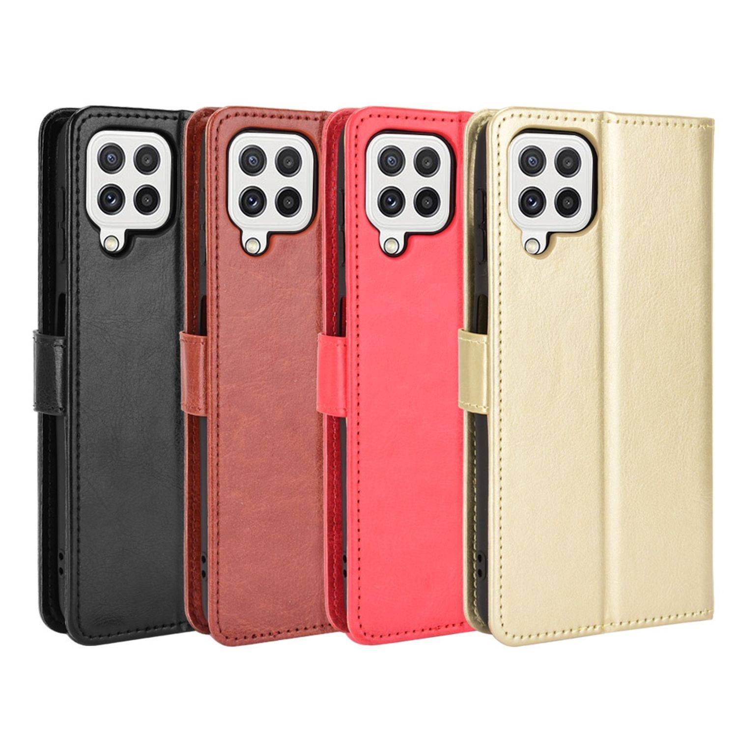 Samsung Galaxy A22 4G Handyhülle Bookcover Schwarz