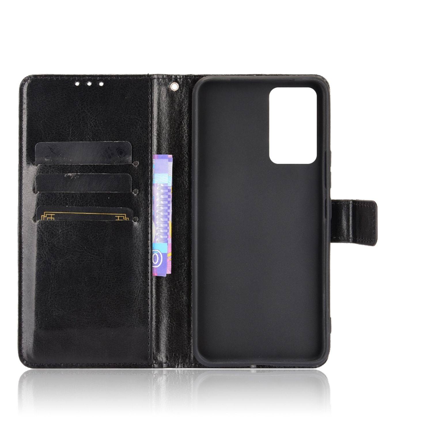 Vivo V21 4G / 5G Handyhülle Bookcover Schwarz