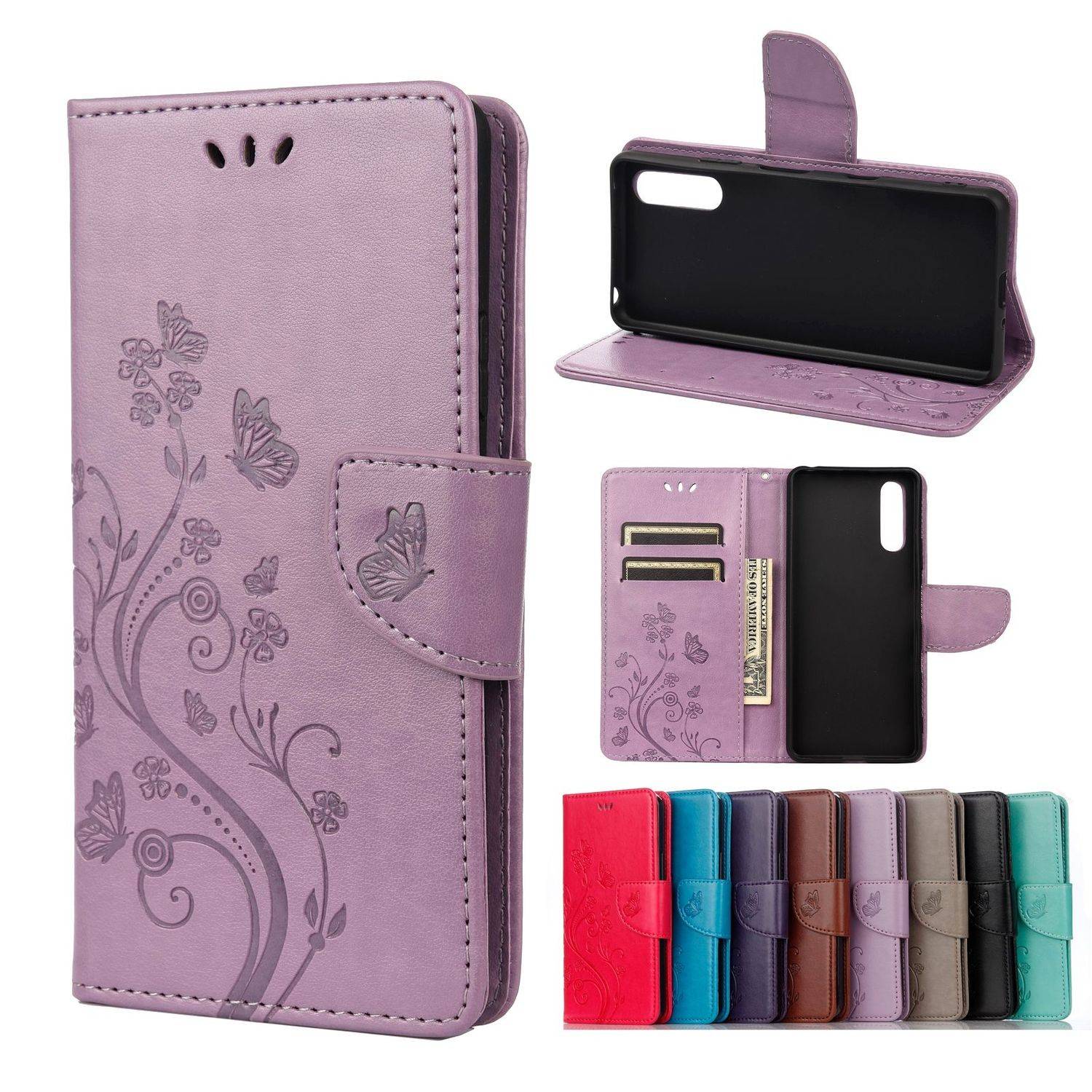 Sony Xperia 10 III Handyhülle Bookcover Violett