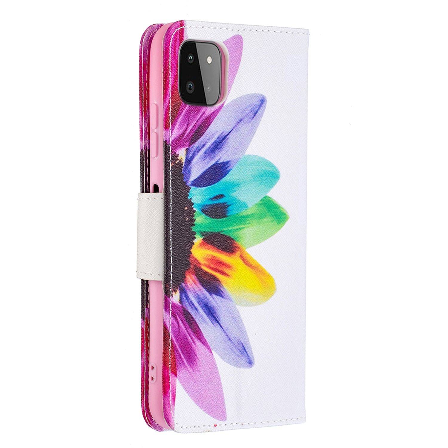 Hülle kompatibel mit Samsung Galaxy A22 5G Kunstleder Handyhülle - Handy Case Mehrfarbig