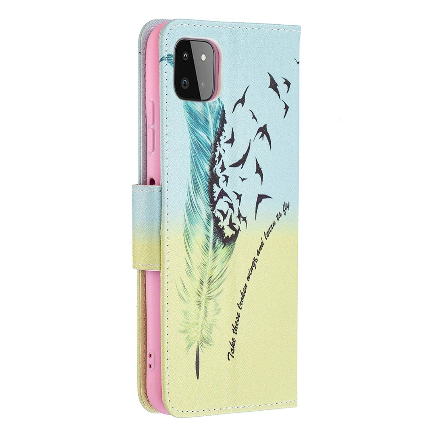 Samsung Galaxy A22 5G Handyhülle Bookcover Mehrfarbig