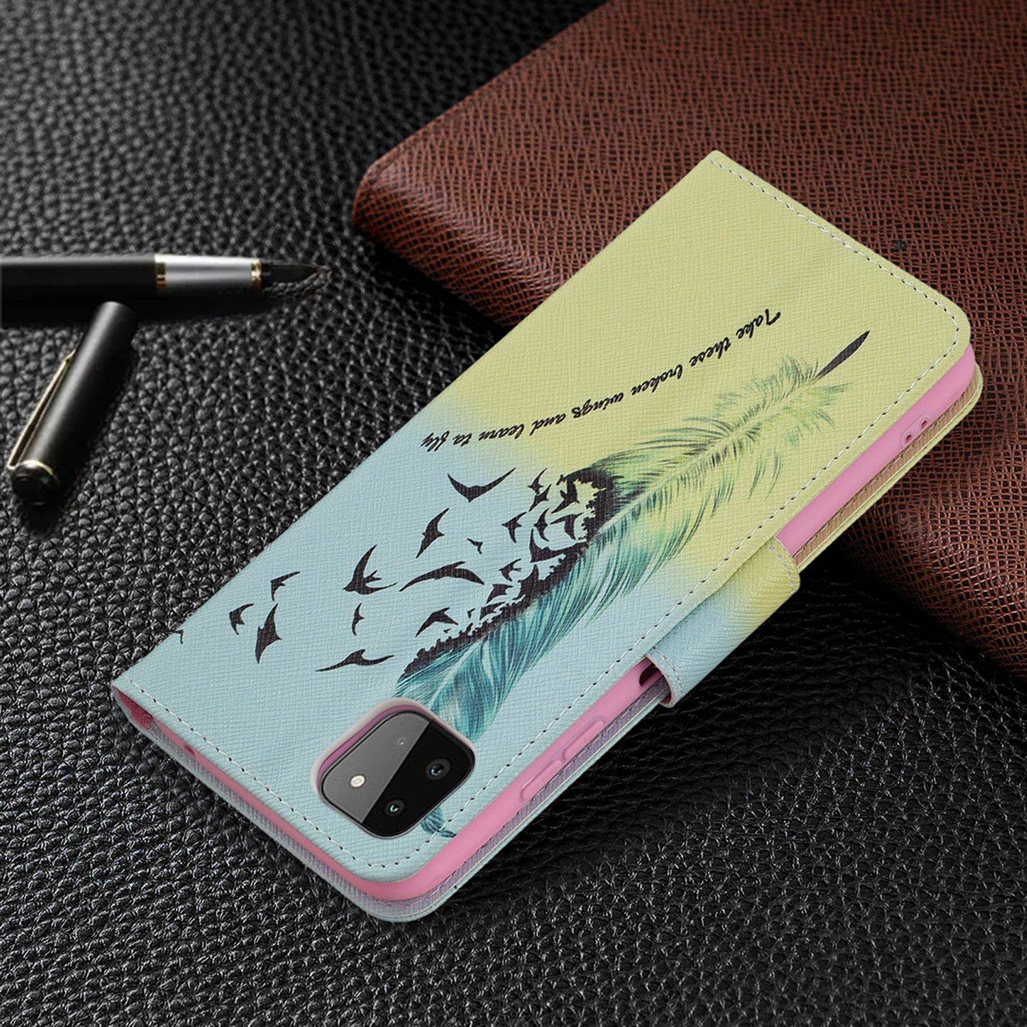 Samsung Galaxy A22 5G Handyhülle Bookcover Mehrfarbig