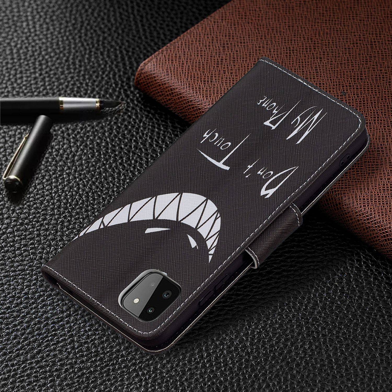 Samsung Galaxy A22 5G Handyhülle Bookcover Schwarz