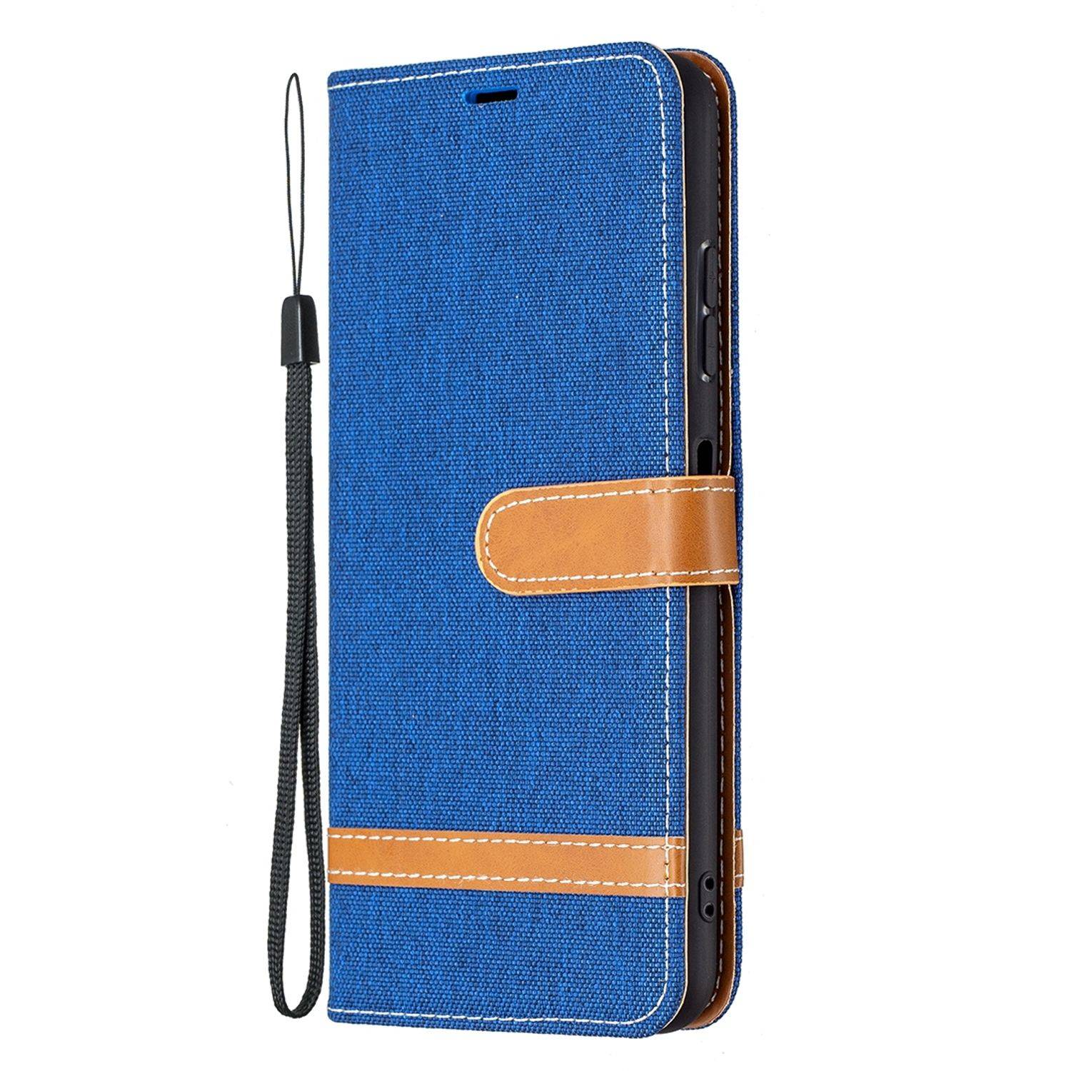 Samsung Galaxy A22 5G Handyhülle Bookcover Blau