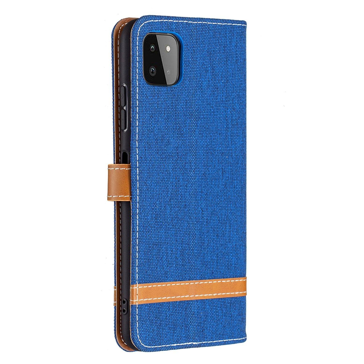 Samsung Galaxy A22 5G Handyhülle Bookcover Blau