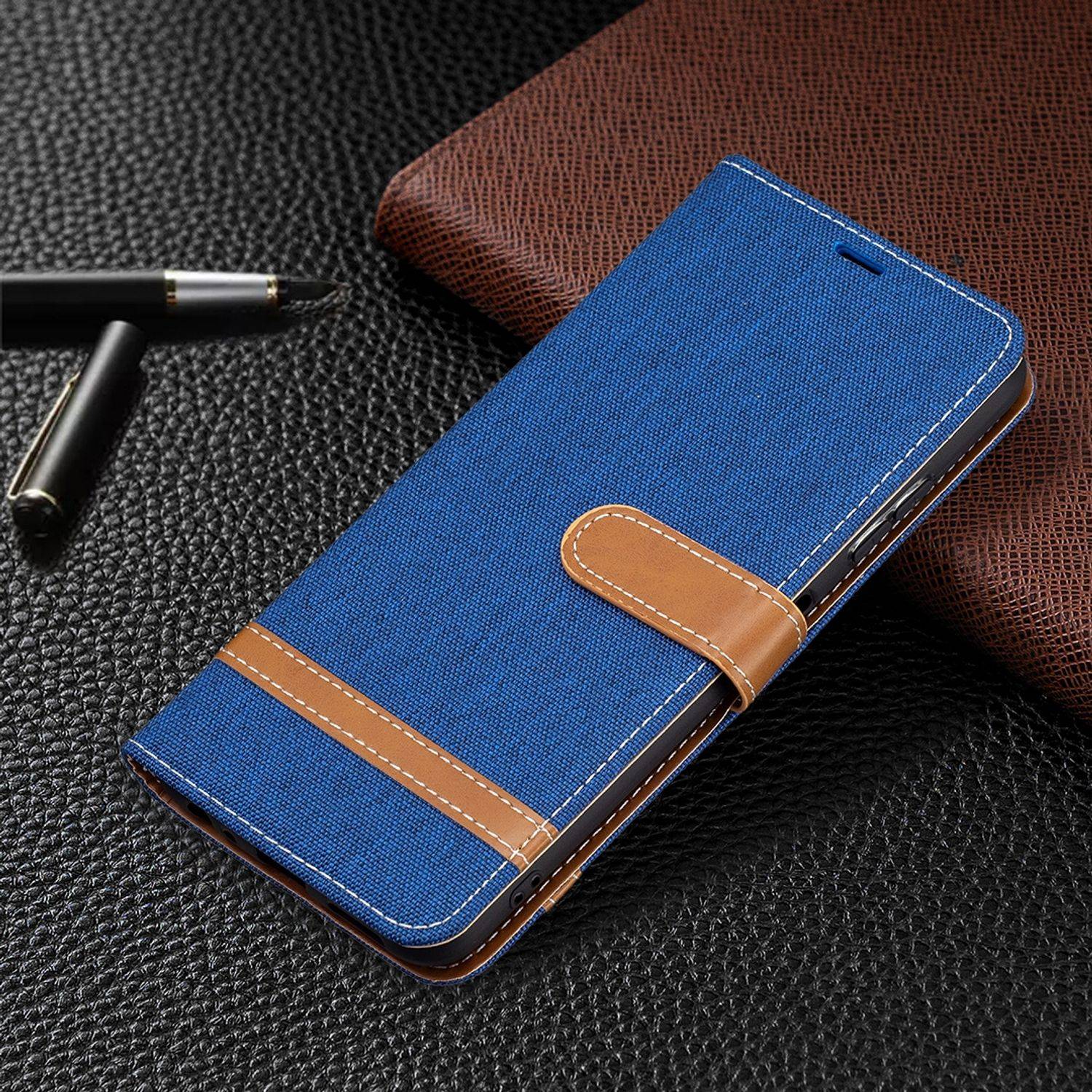 Samsung Galaxy A22 5G Handyhülle Bookcover Blau