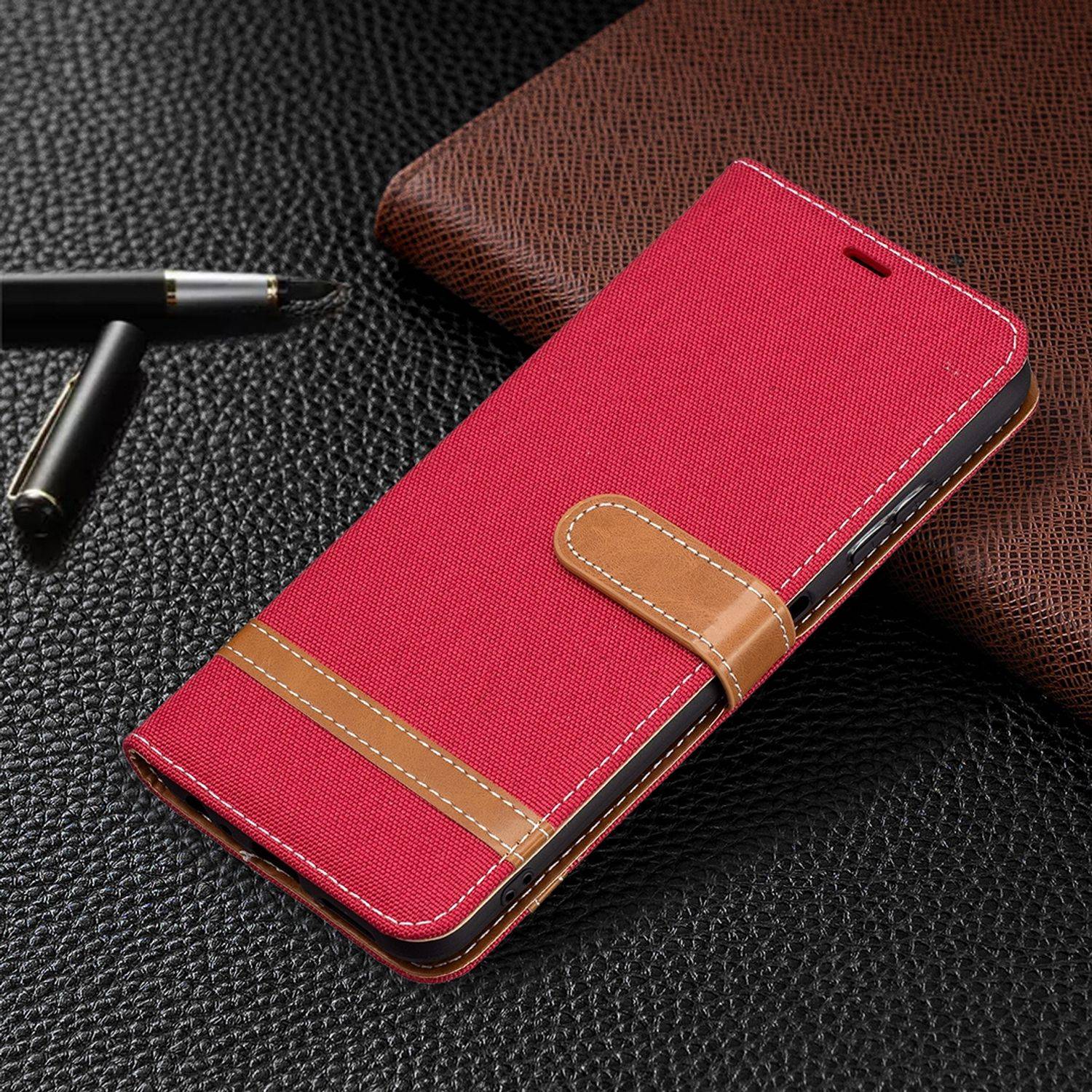 Samsung Galaxy A22 5G Handyhülle Bookcover Rot