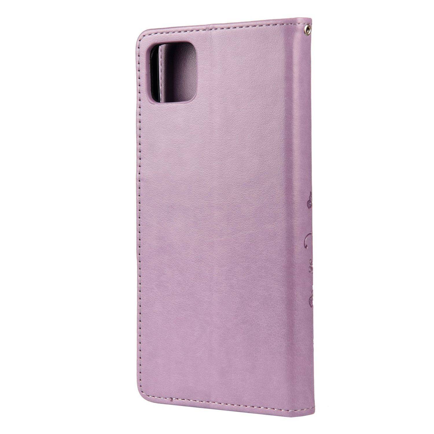 Hülle kompatibel mit Samsung Galaxy A22 5G Kunstleder Handyhülle - Handy Case Violett