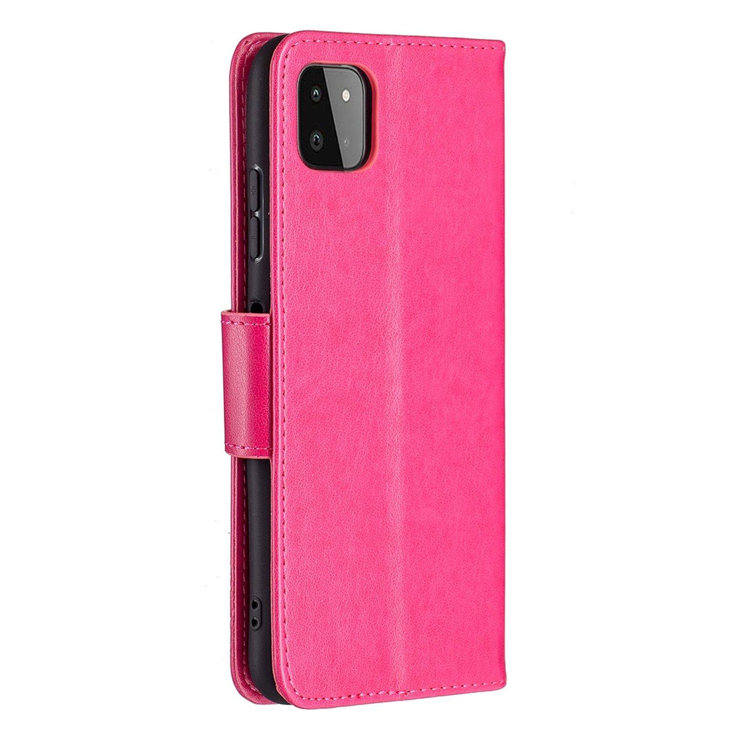 Hülle kompatibel mit Samsung Galaxy A22 5G Kunstleder Handyhülle - Handy Case Rosa