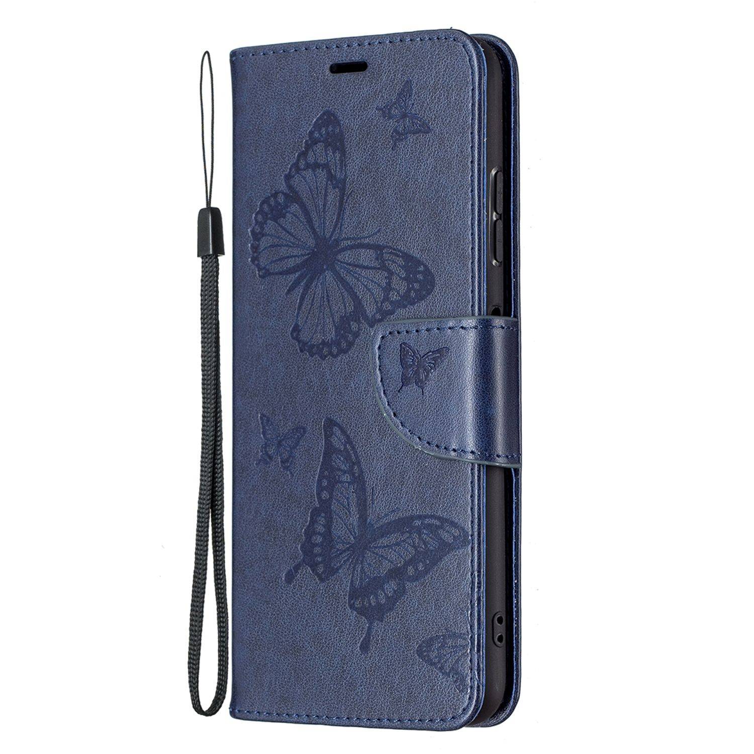 Hülle kompatibel mit Samsung Galaxy A22 5G Kunstleder Handyhülle - Handy Case Blau