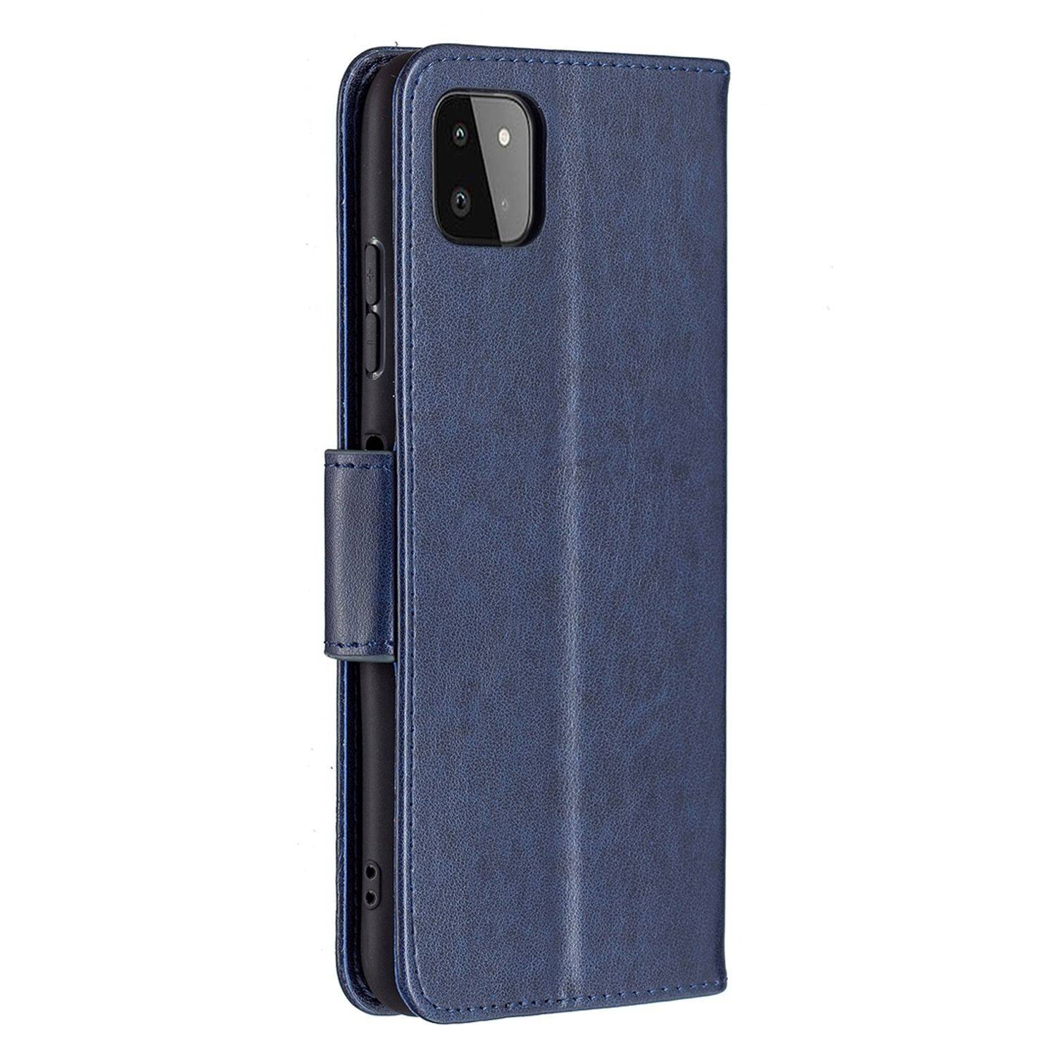 Hülle kompatibel mit Samsung Galaxy A22 5G Kunstleder Handyhülle - Handy Case Blau