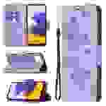 Hülle kompatibel mit Samsung Galaxy A22 5G Kunstleder Handyhülle - Handy Case Violett