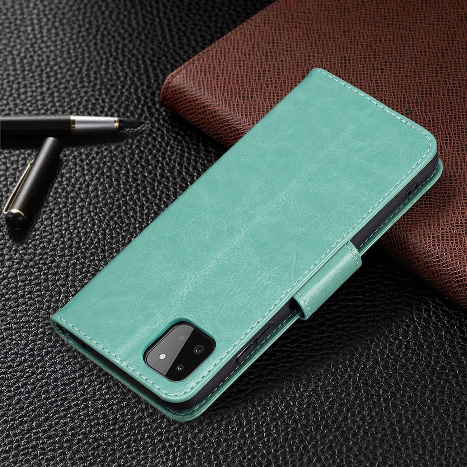 Samsung Galaxy A22 5G Handyhülle Bookcover Grün