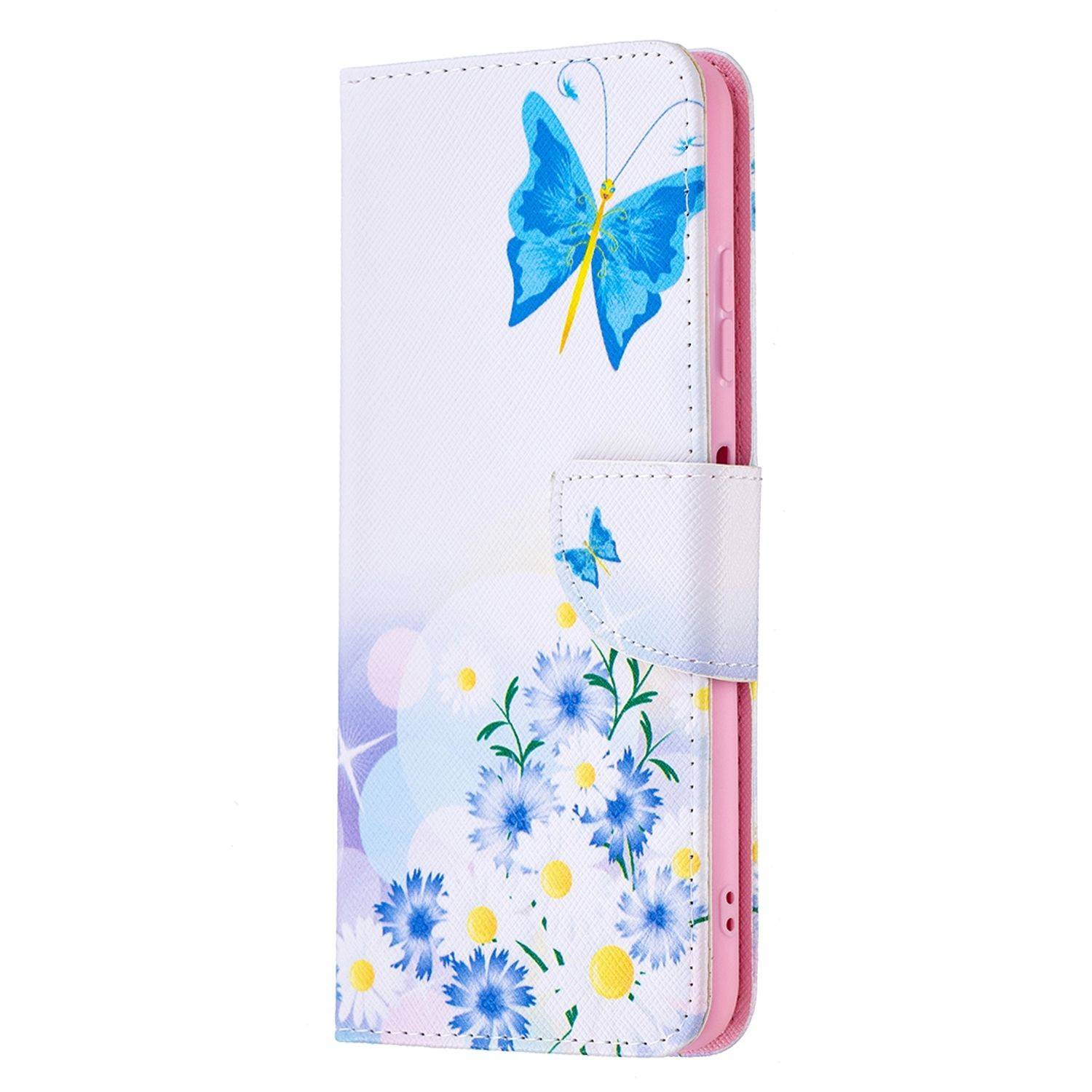 Hülle kompatibel mit Samsung Galaxy A22 5G Kunstleder Handyhülle - Handy Case Weiß