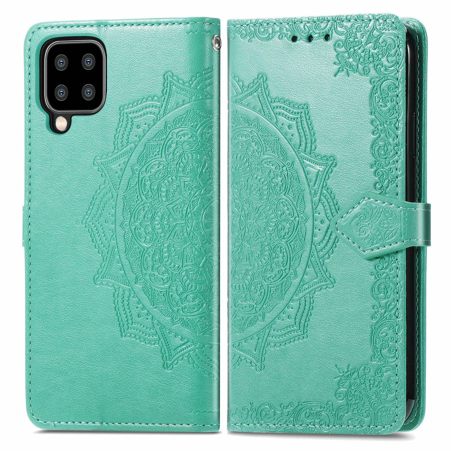 Hülle kompatibel mit Samsung Galaxy A22 5G Kunstleder Handyhülle - Handy Case Grün